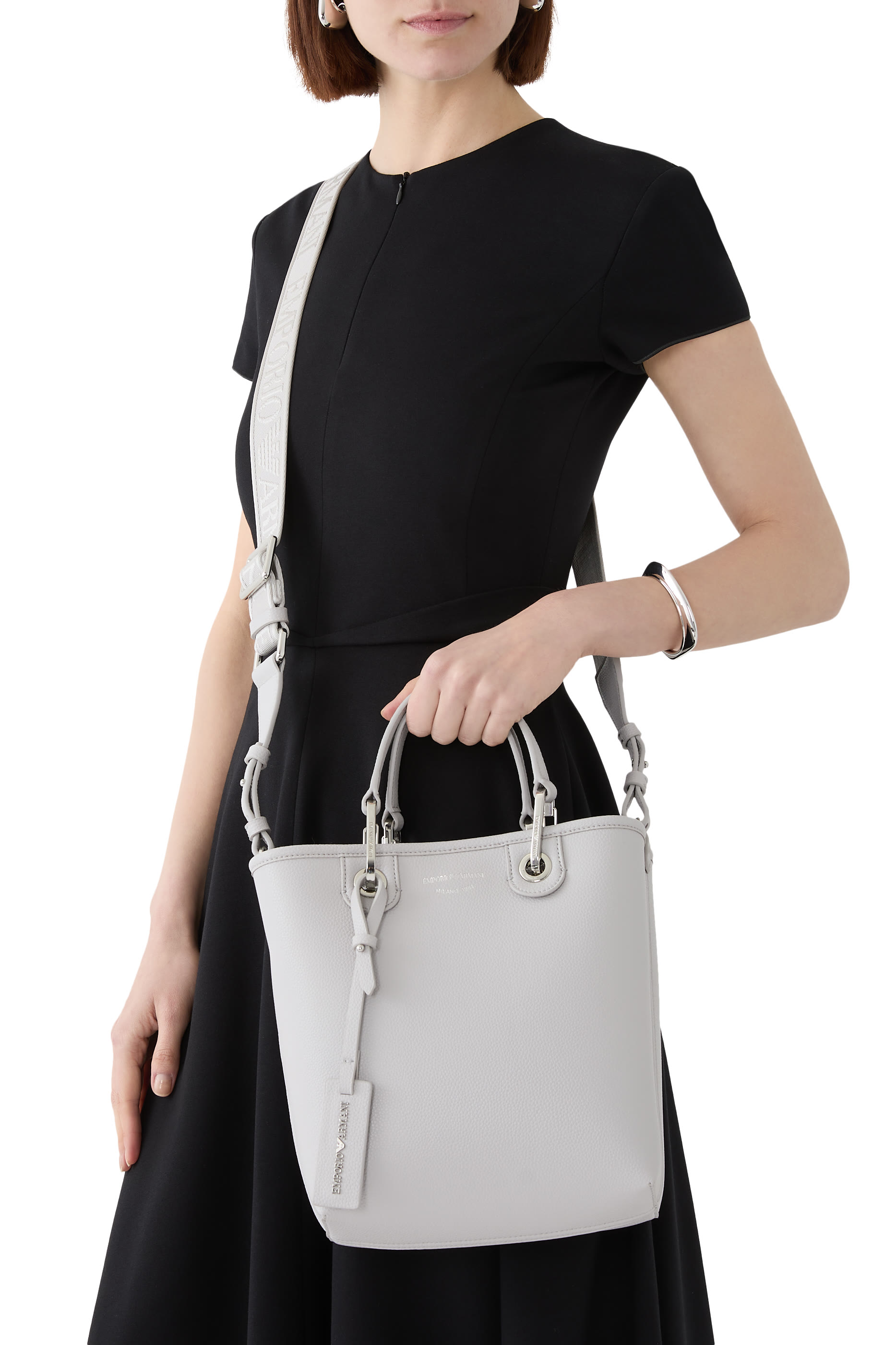 حقيبة يد ماي إي أي بتصميم عمودي بنقشة جلد الغزال