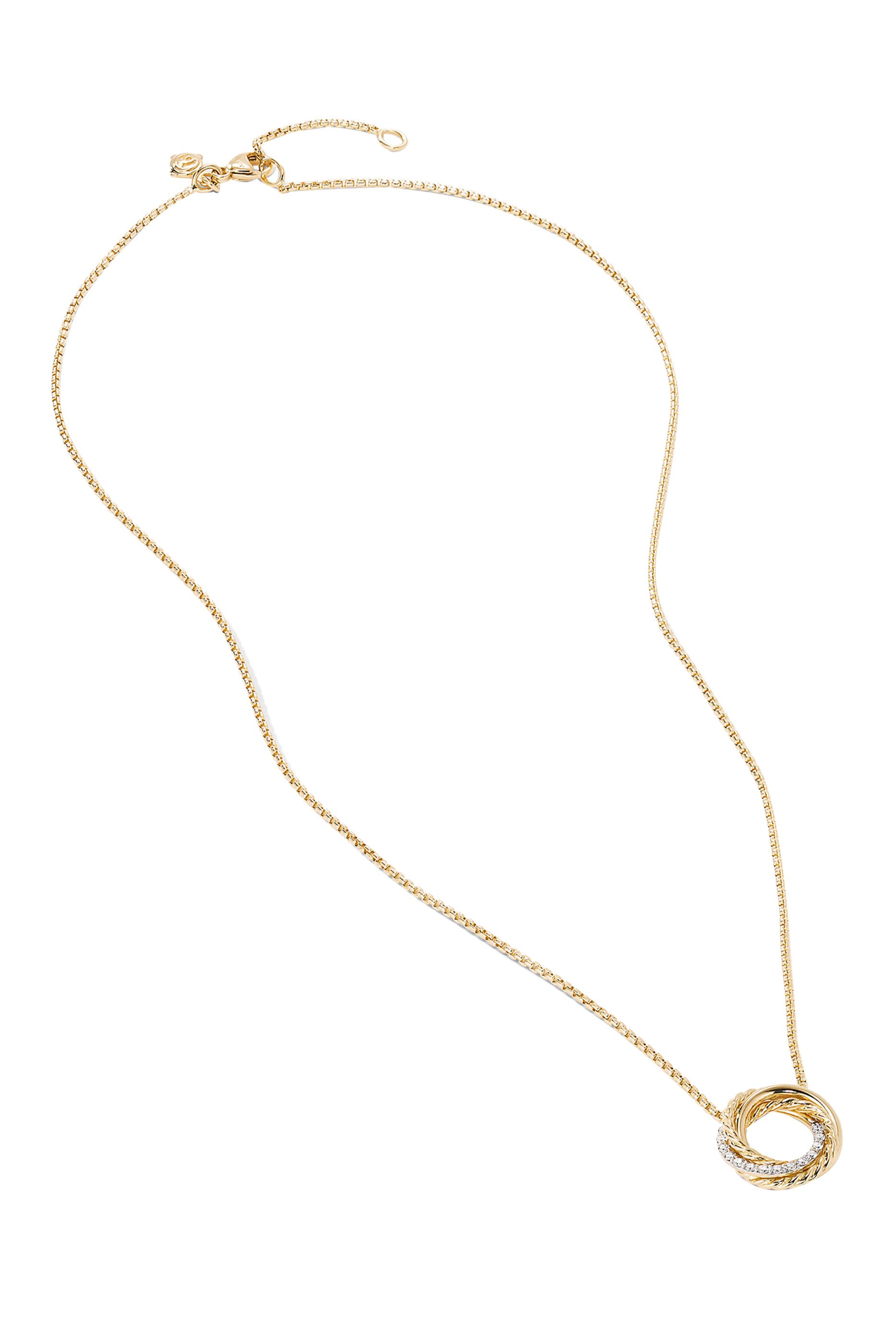 قلادة كروس اوفر بدلاية مرصعة بالماس