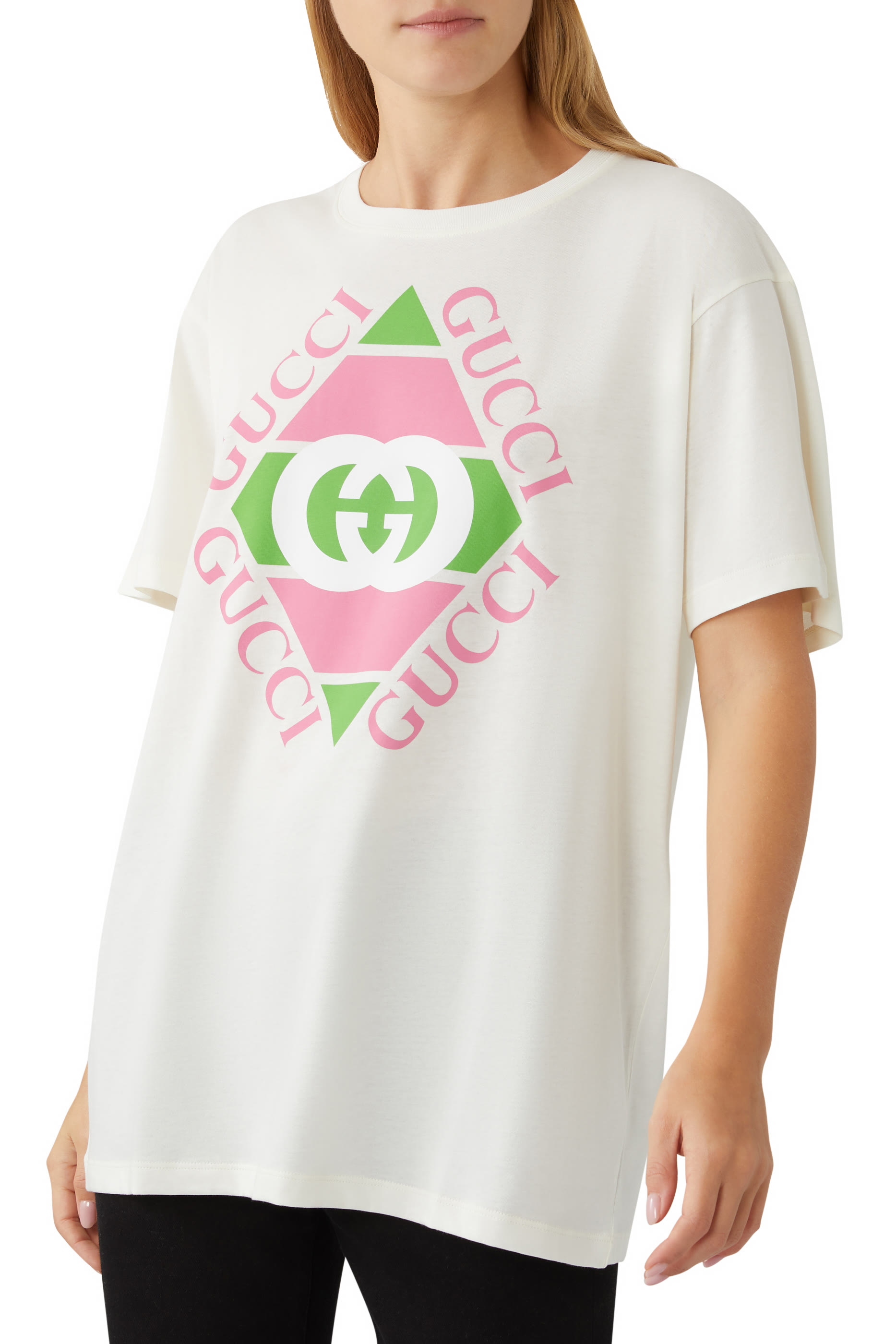 تيشيرت فينتج بطبعة شعار الماركة