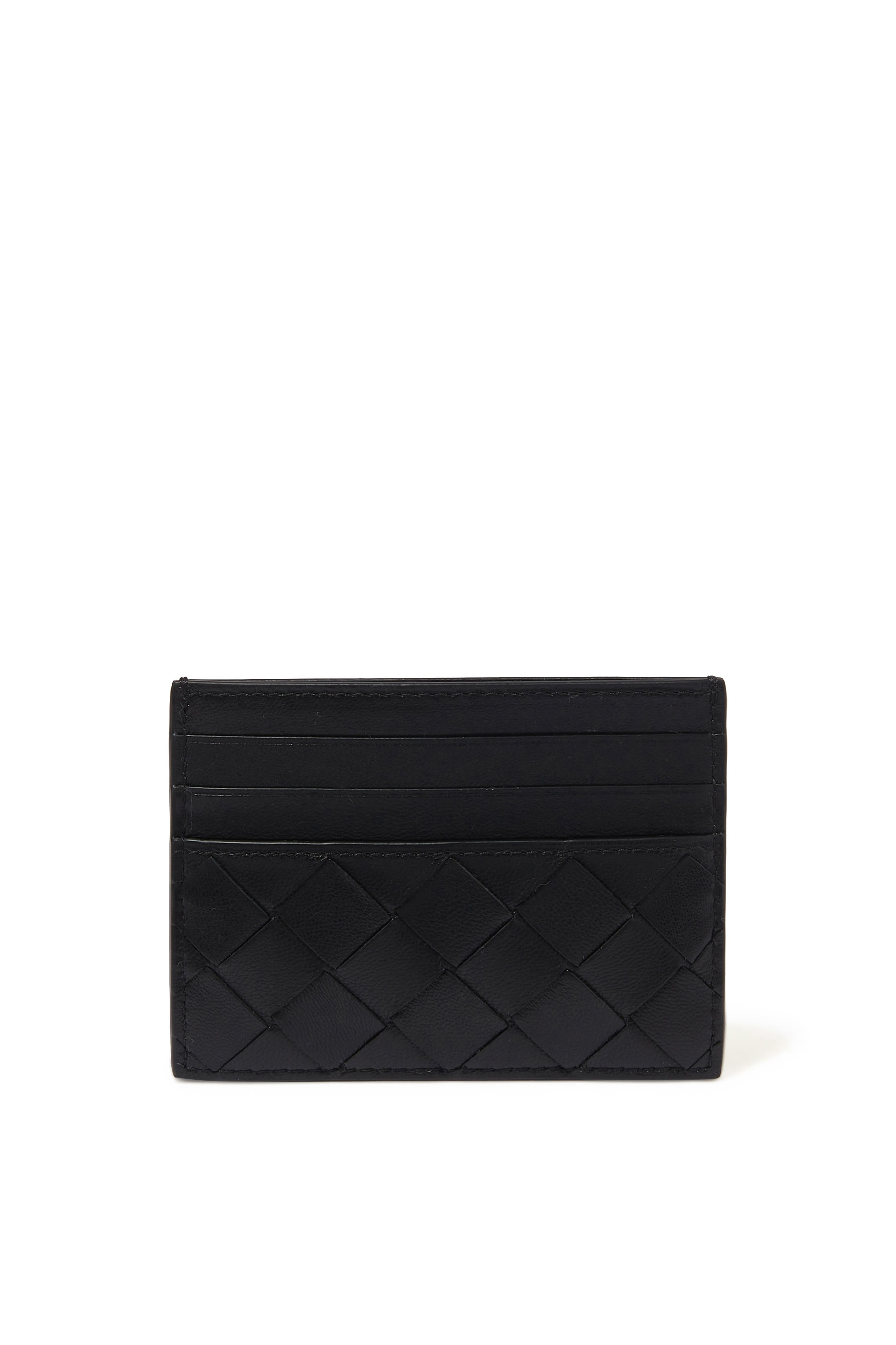 حافظة بطاقات جلد مجدول