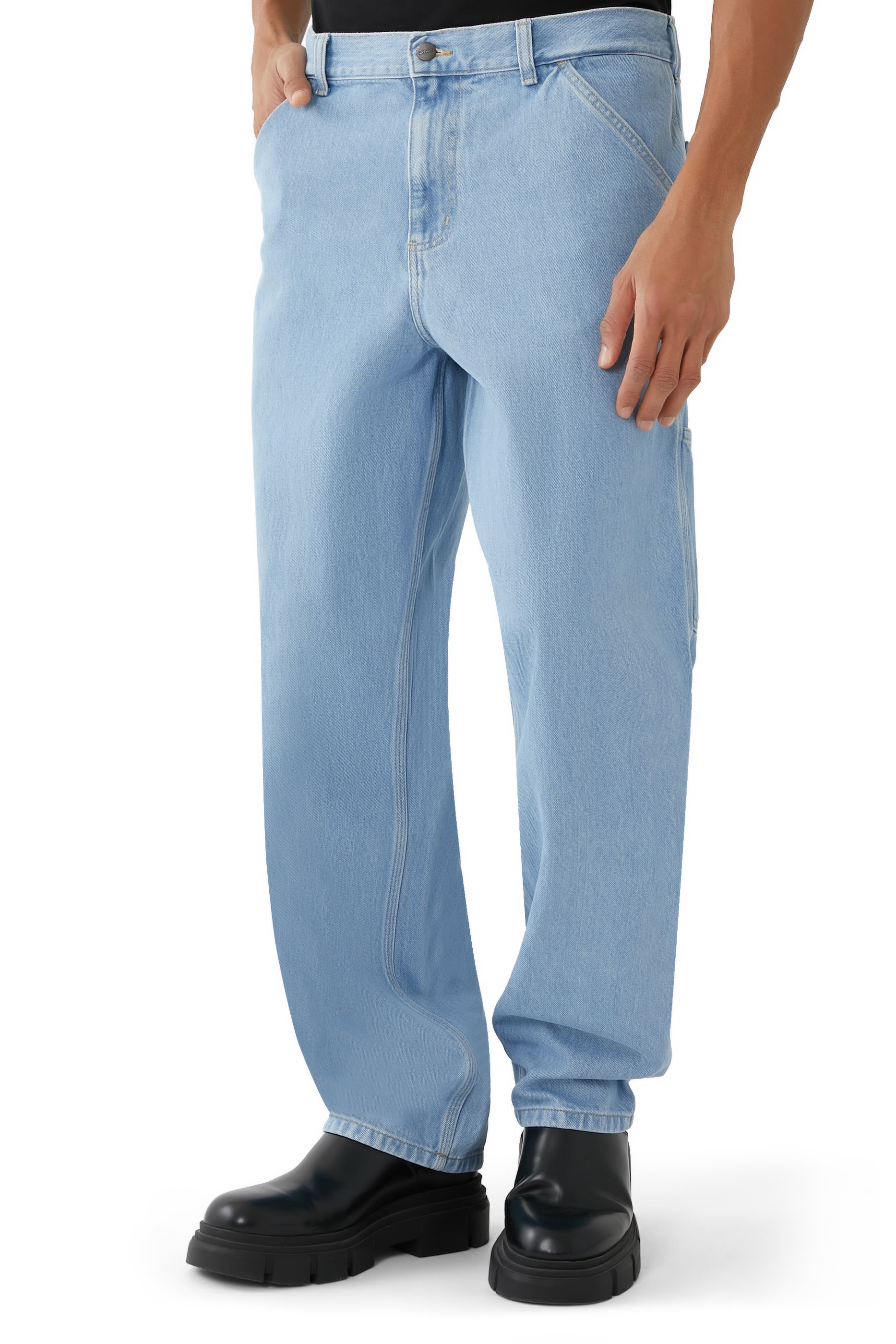 بنطال دنيم سنجل ني