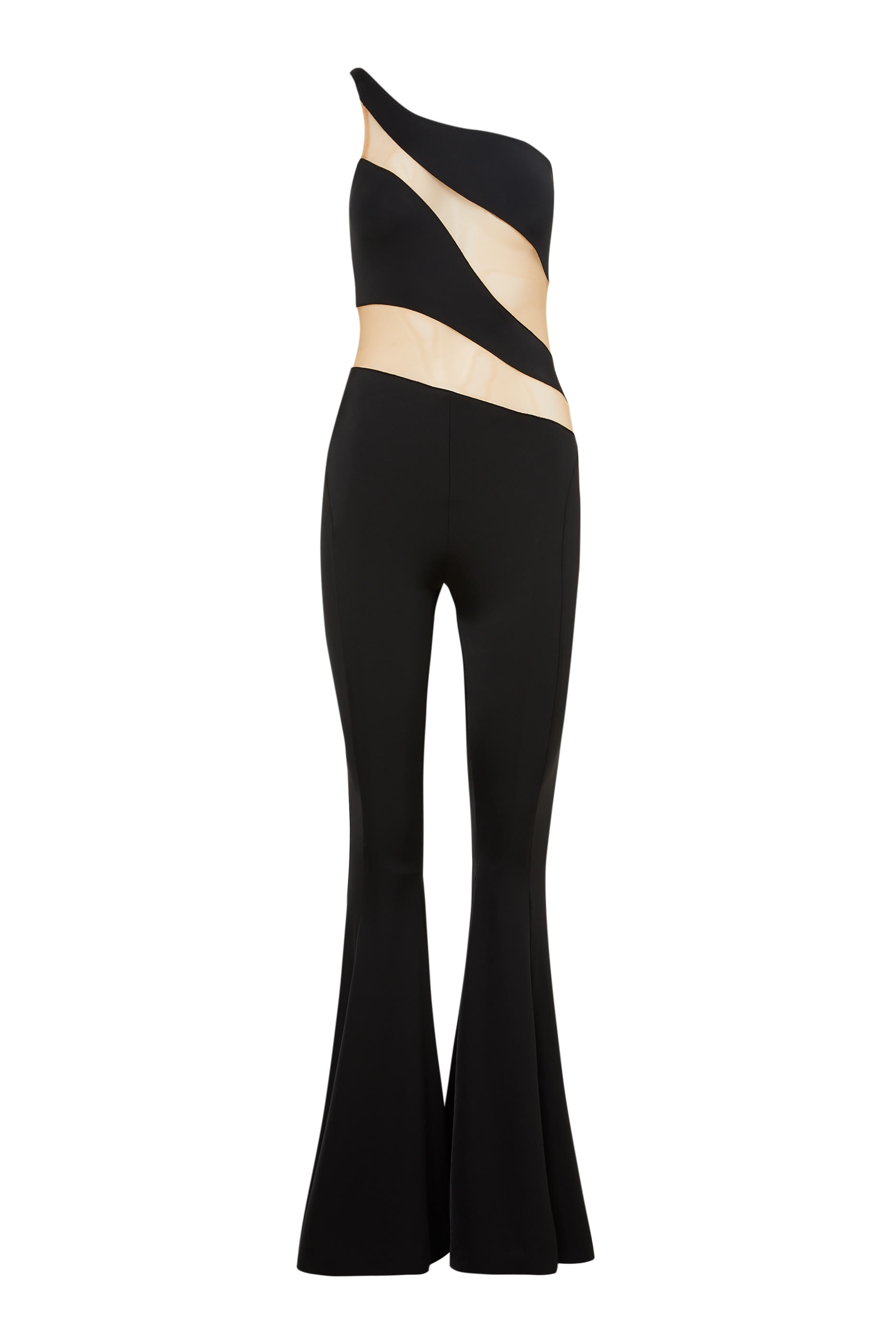 جمبسوت بقصة حورية البحر وقماش شبكي بنقشة جلد الأفعى