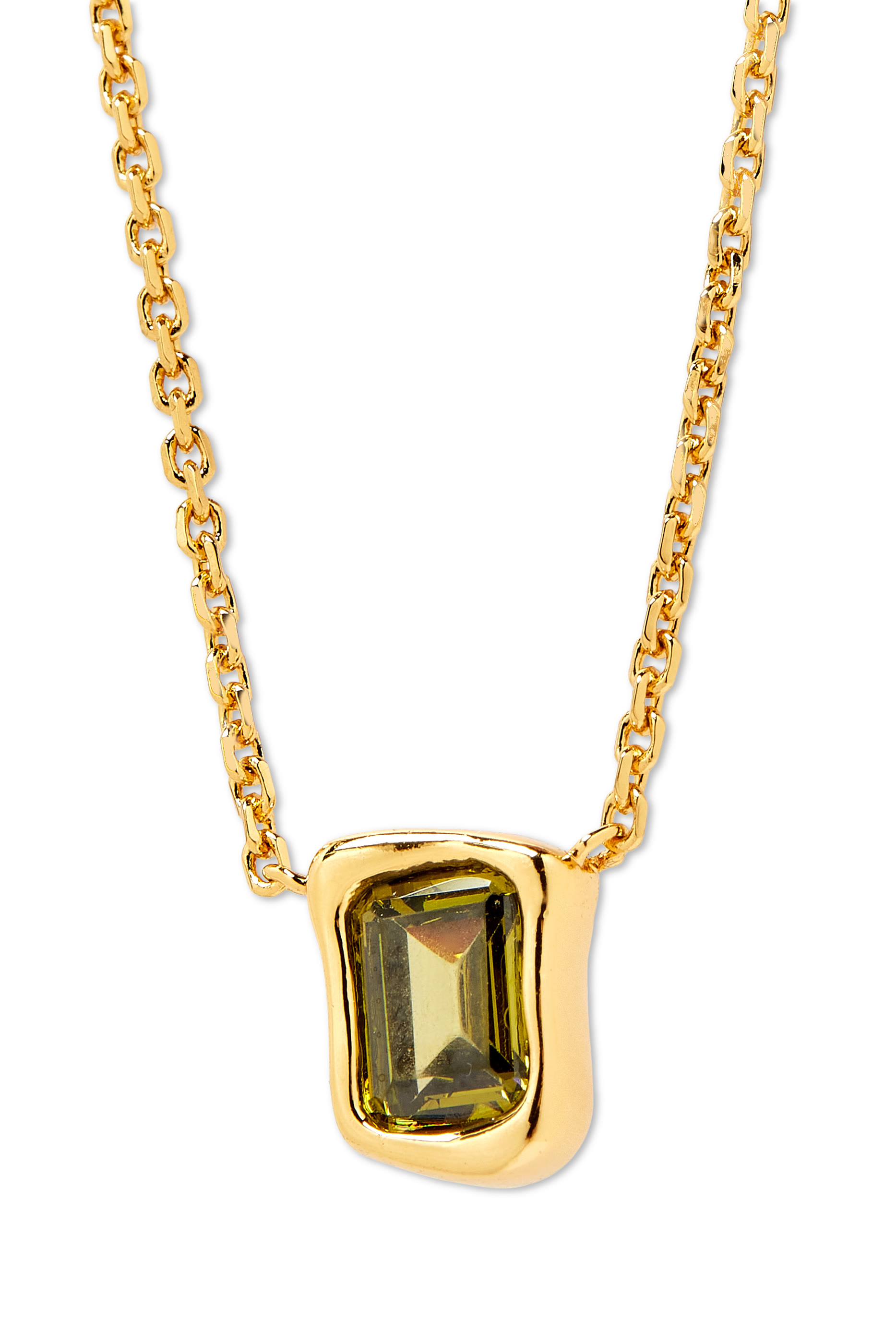 قلادة مولدن بدلاية بحجر زجاجي