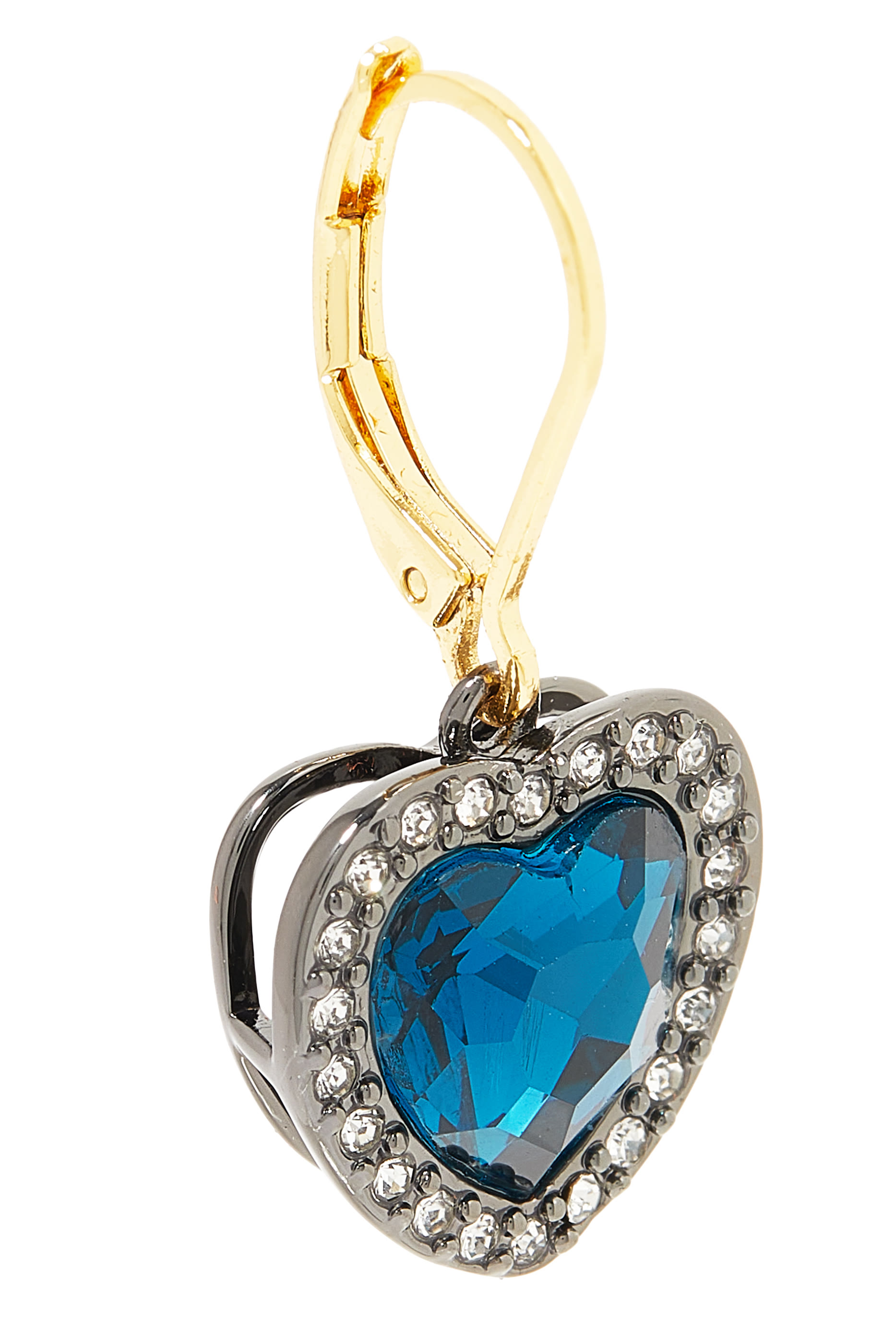 أقراط بتصميم قلب مرصعة بالكريستال