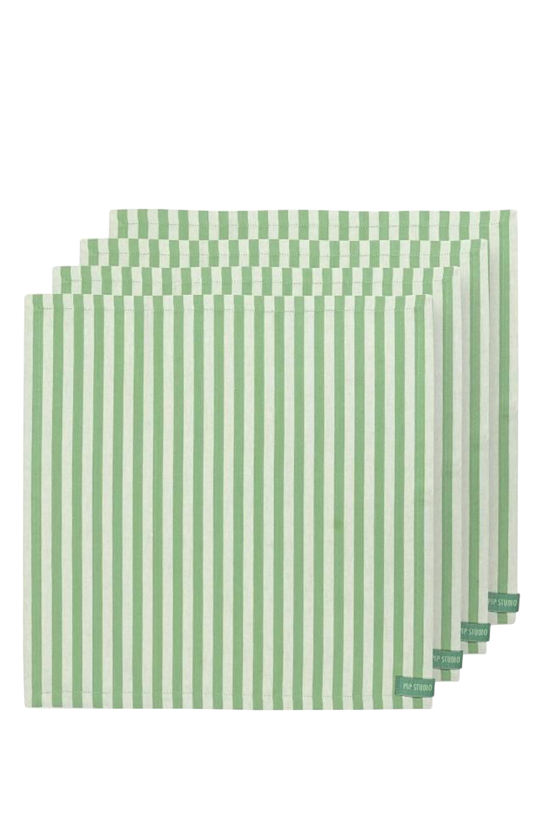 طقم مناديل طاولة مخططة، 4 قطع