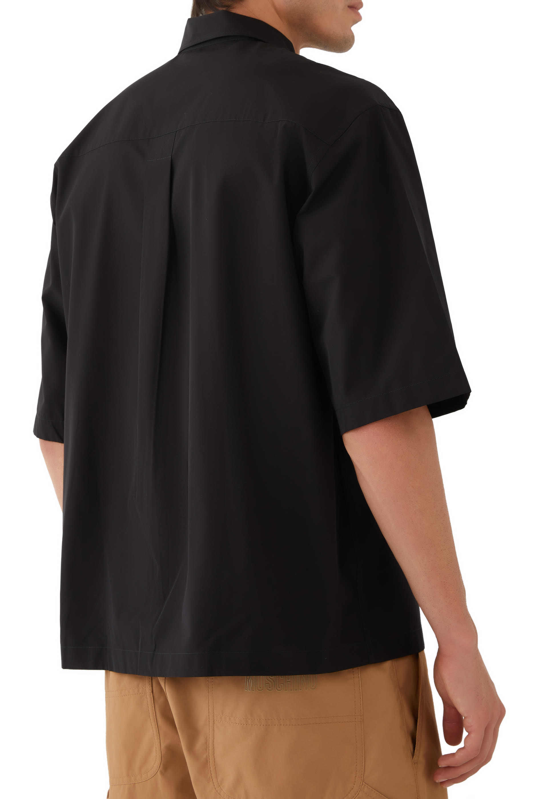 قميص بولو بطبعة مقلوبة قطن