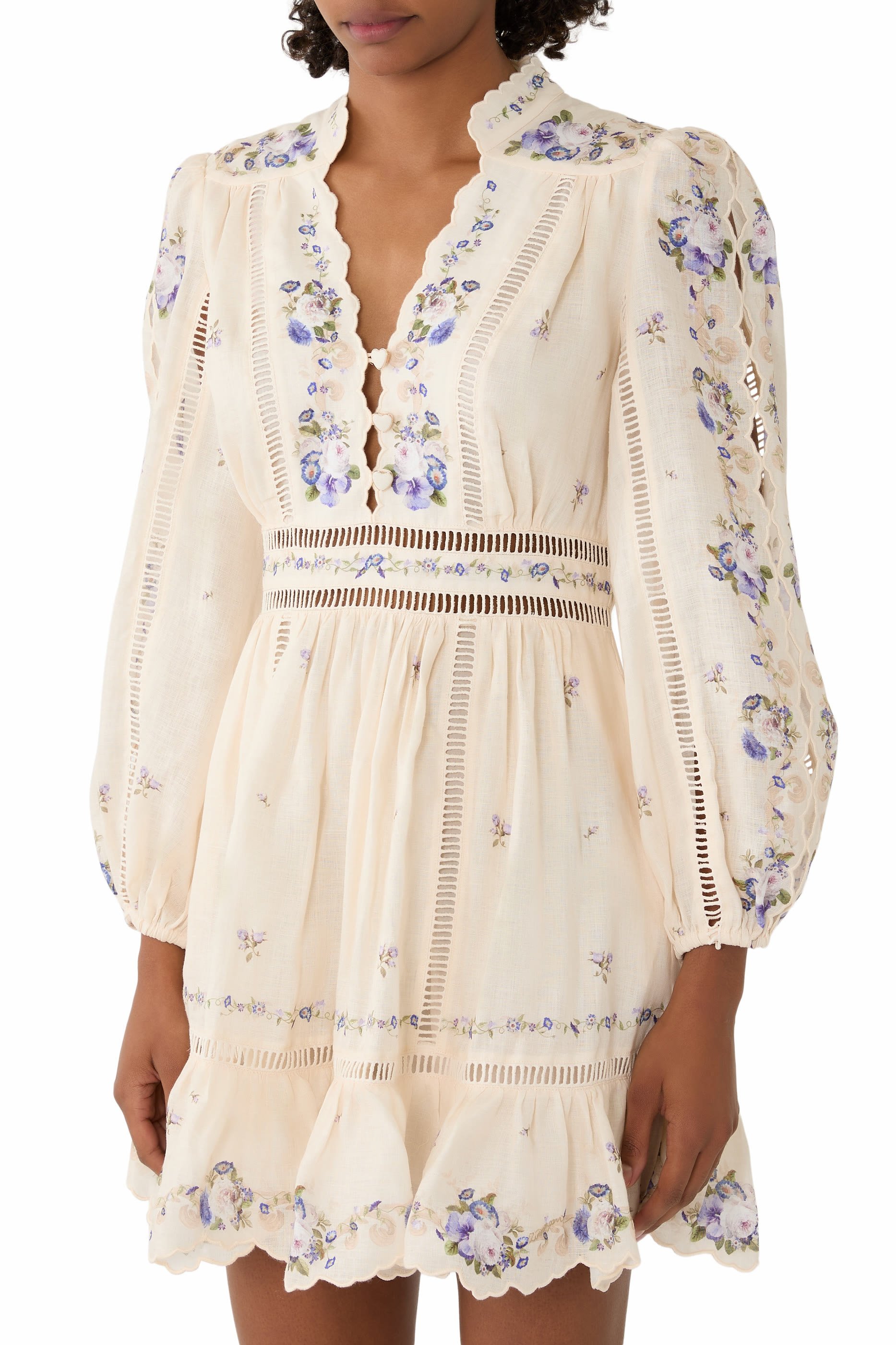 فستان بايشنس قصير بياقة عميقة