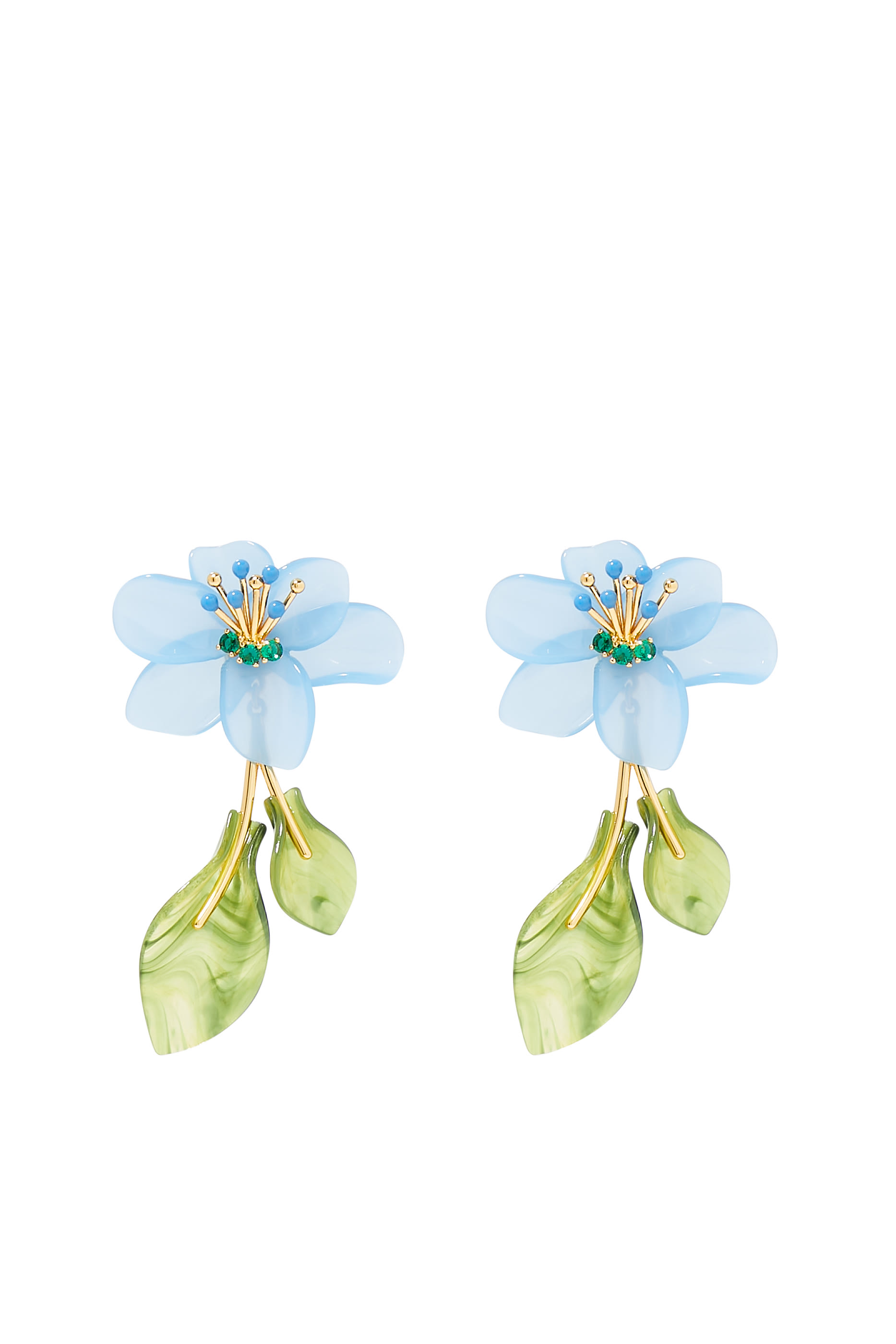 أقراط برايتن اب ستيتمنت مطلية بالمينا معدن مطلي بالذهب