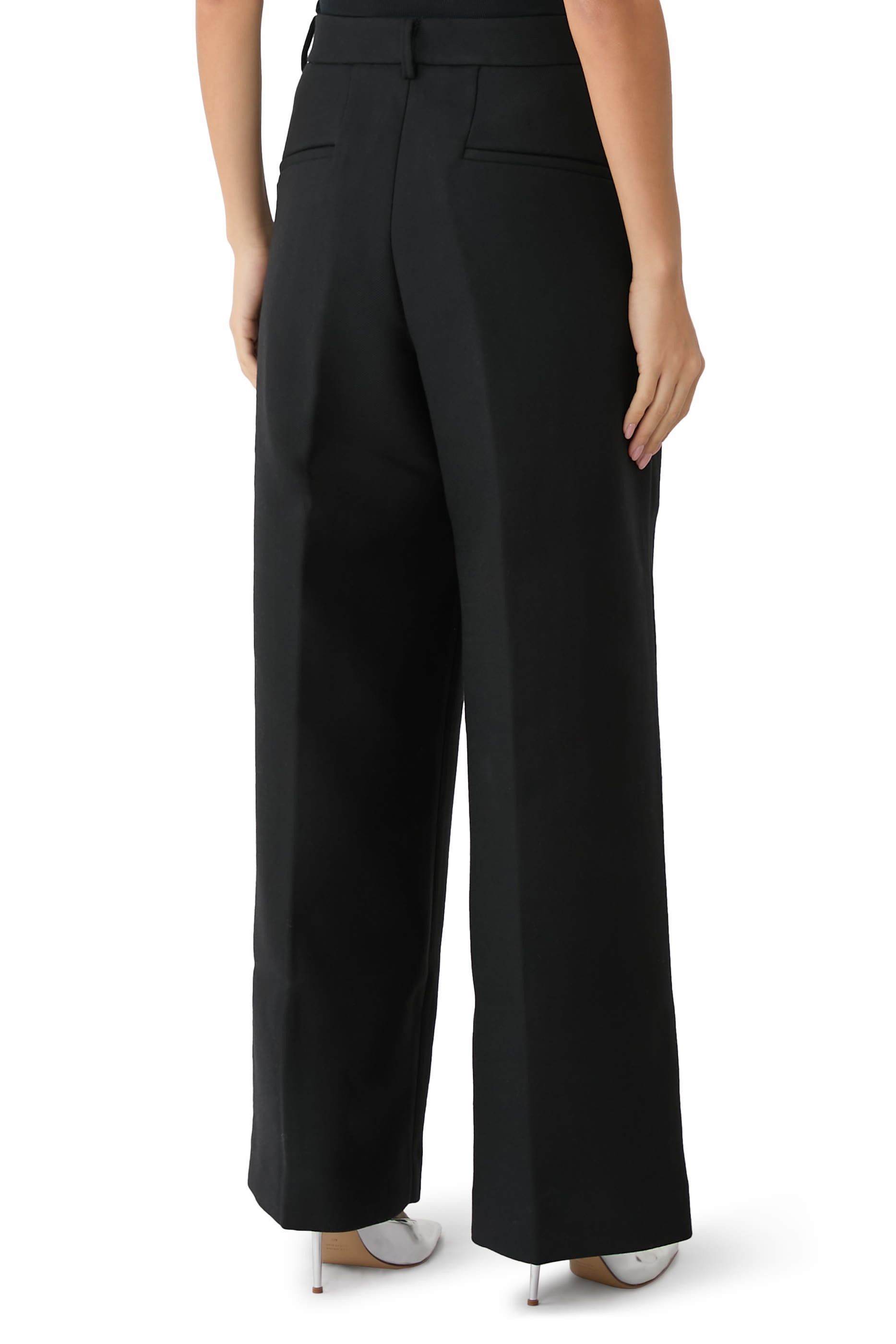 بنطال بقصة ساق واسعة صوف