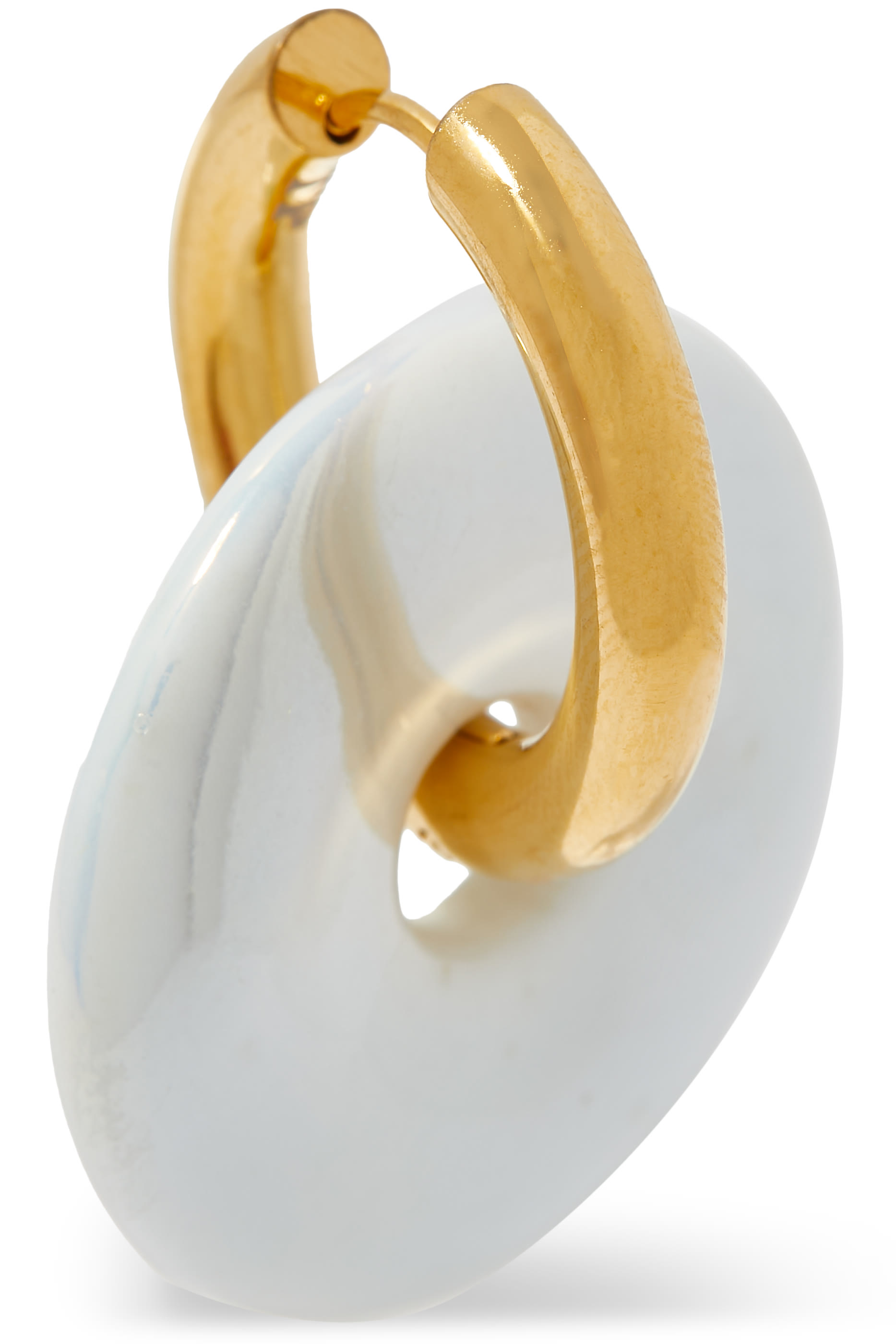 أقراط دائرية دوجي بتصميم دونت، راتنج ومعدن ومينا