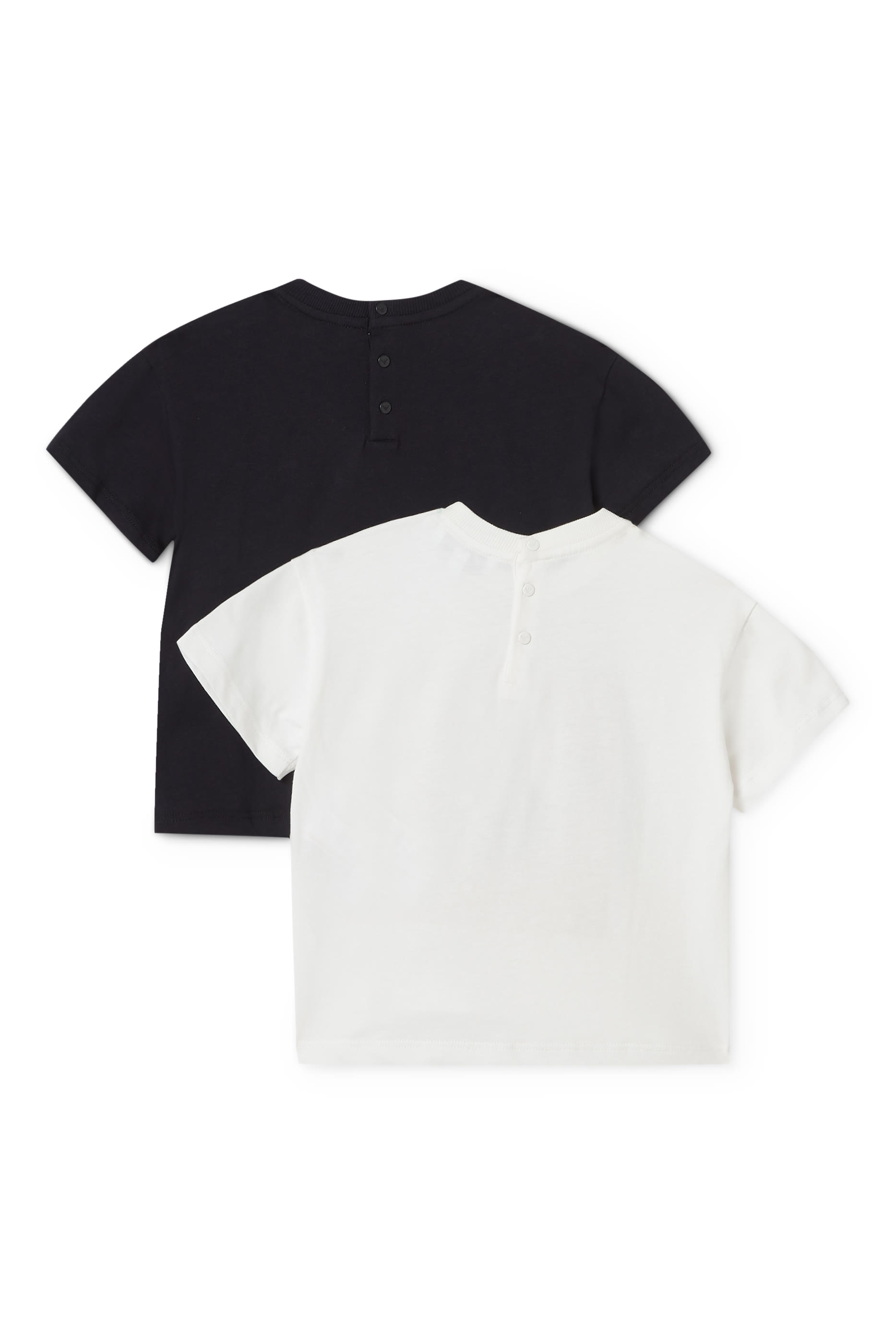 طقم تيشيرت بشعار الماركة للأطفال قطعتين