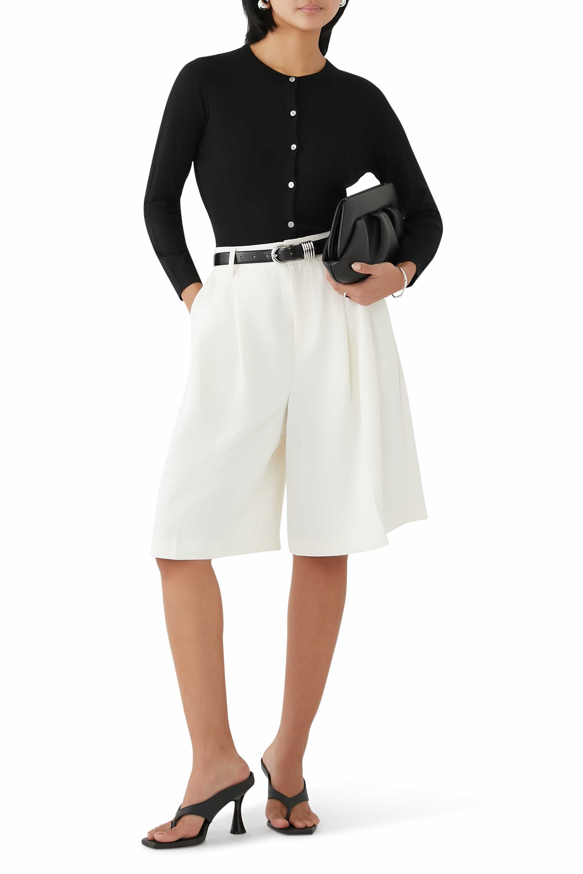 كارديغان بقصة قصيرة صوف ميرينو