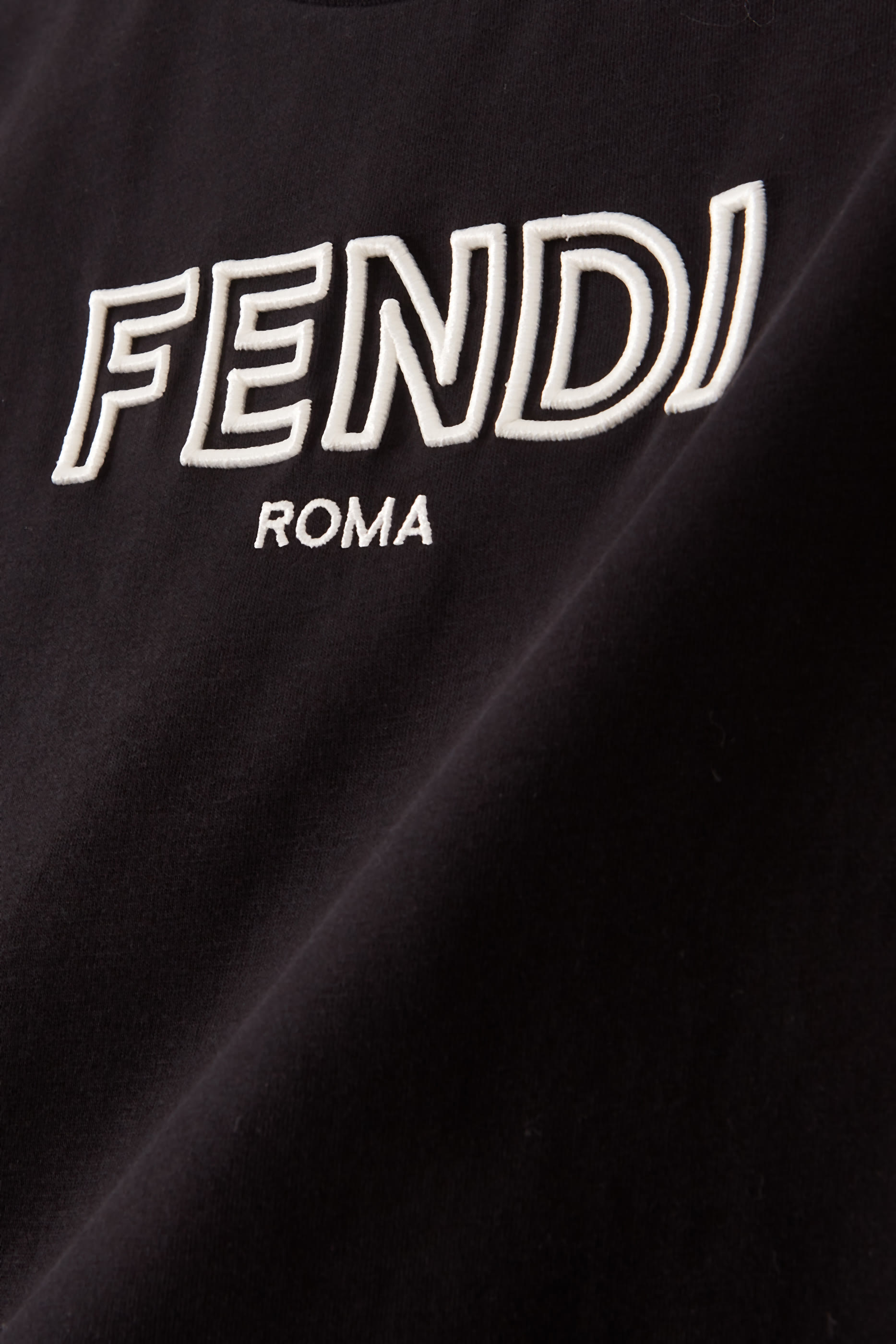 تيشيرت مطرز بشعار الماركة قطن للأطفال