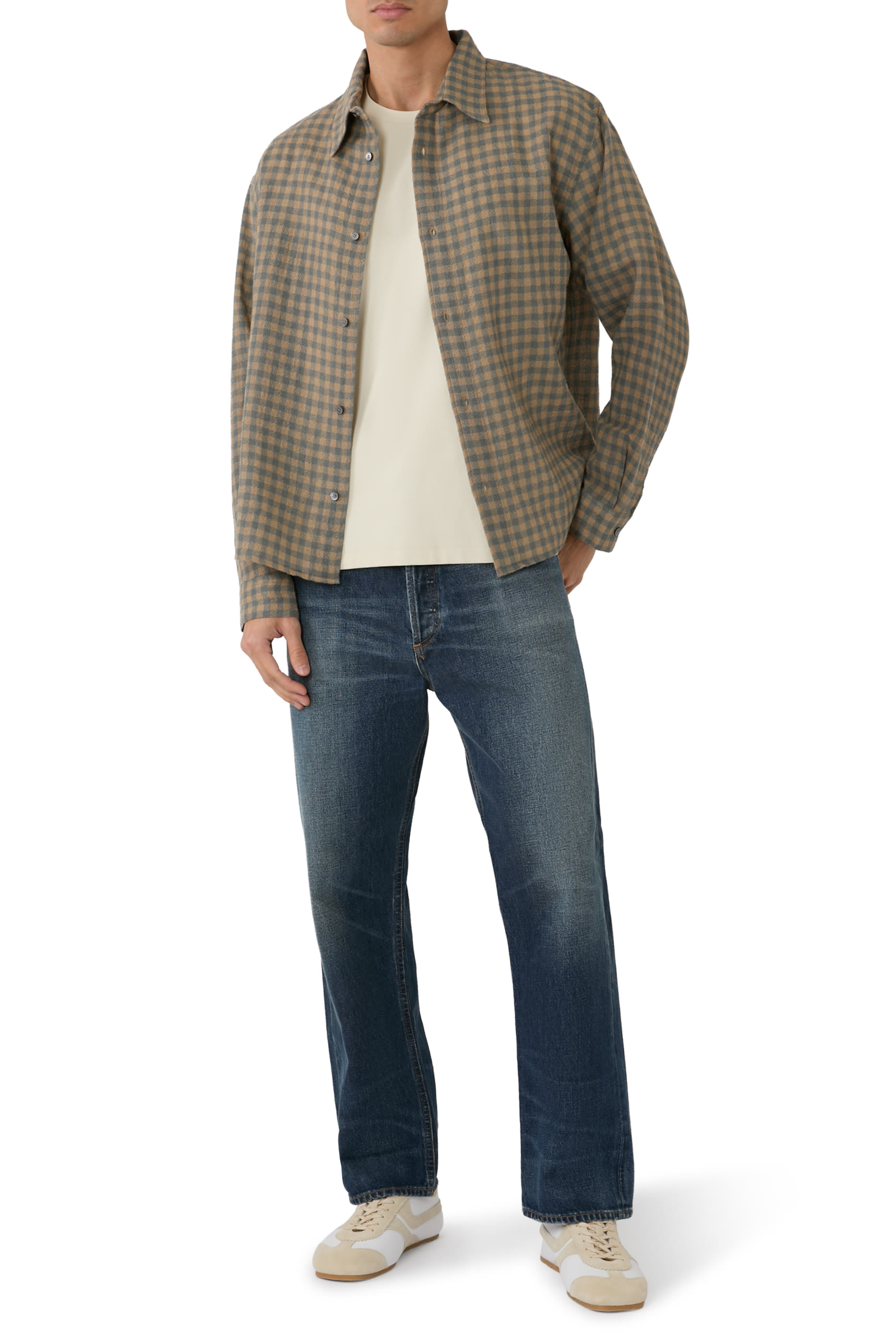 قميص بنقشة مربعات