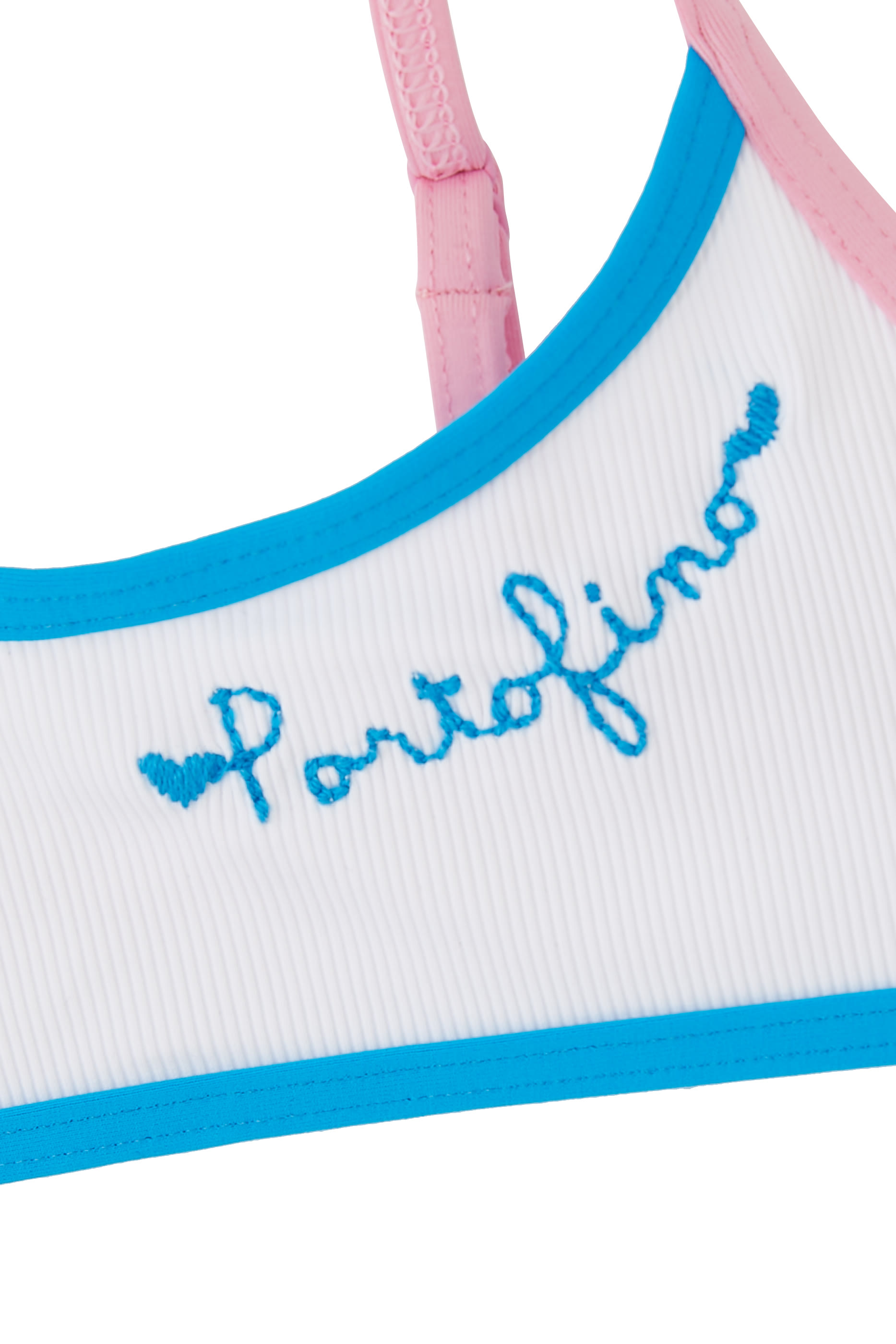 طقم بيكيني جايدن بأربطة نسيج مضلع للأطفال