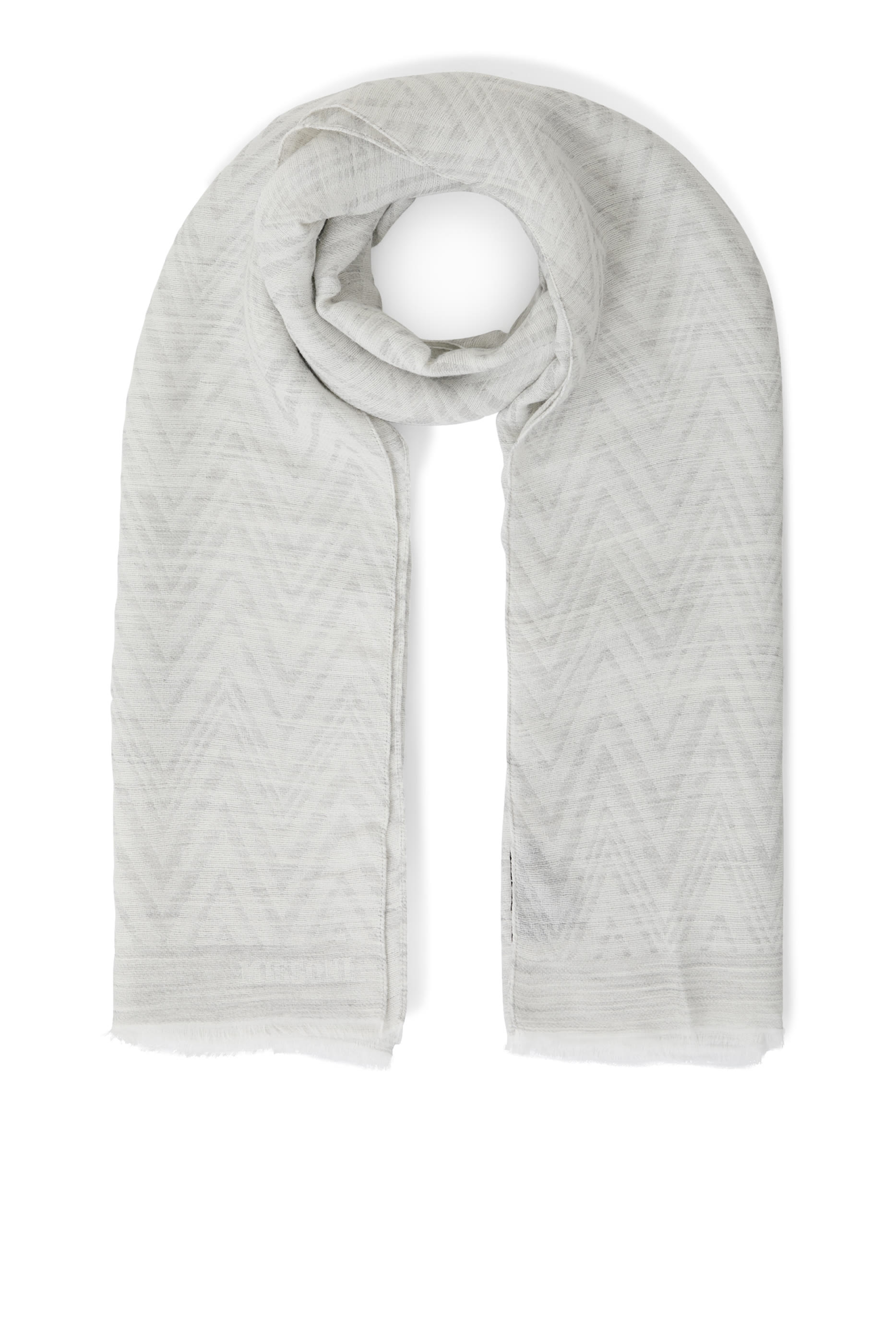 وشاح منسوج بنقشة خطوط متعرجة شيفرون