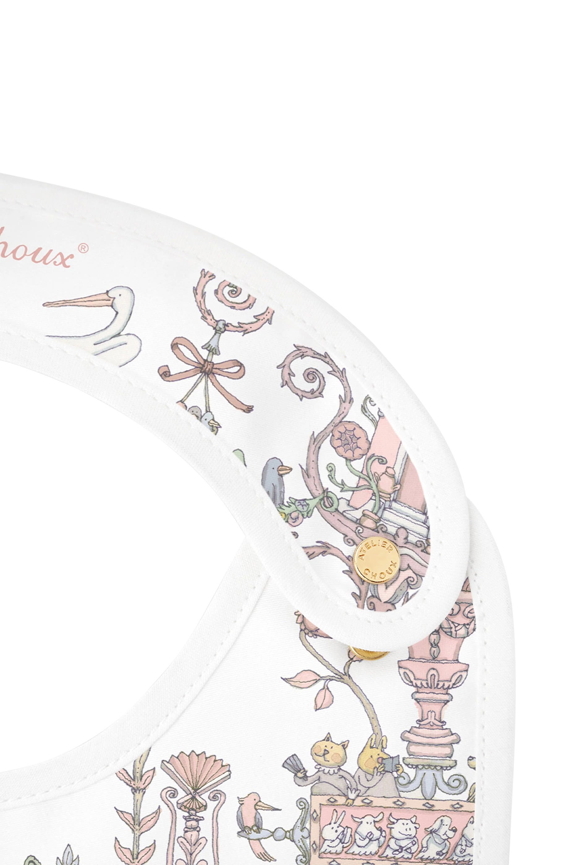 مريلة ستان بنقشة توال دي جوي بلون وردي للأطفال - أتيليه شو وكيتلين ويلسون