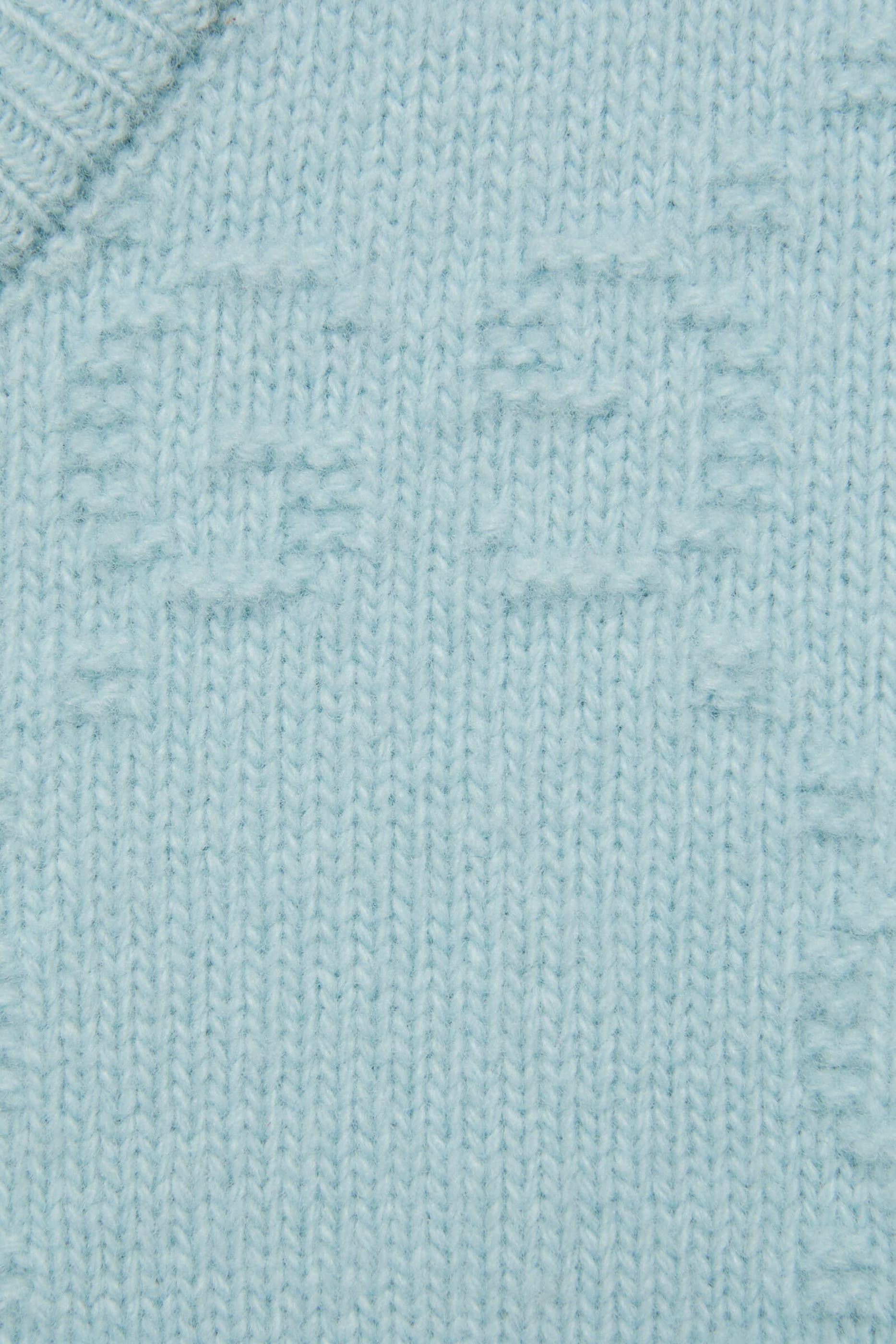 كنزة صوف بحرفي شعار الماركة بتصميم متداخل