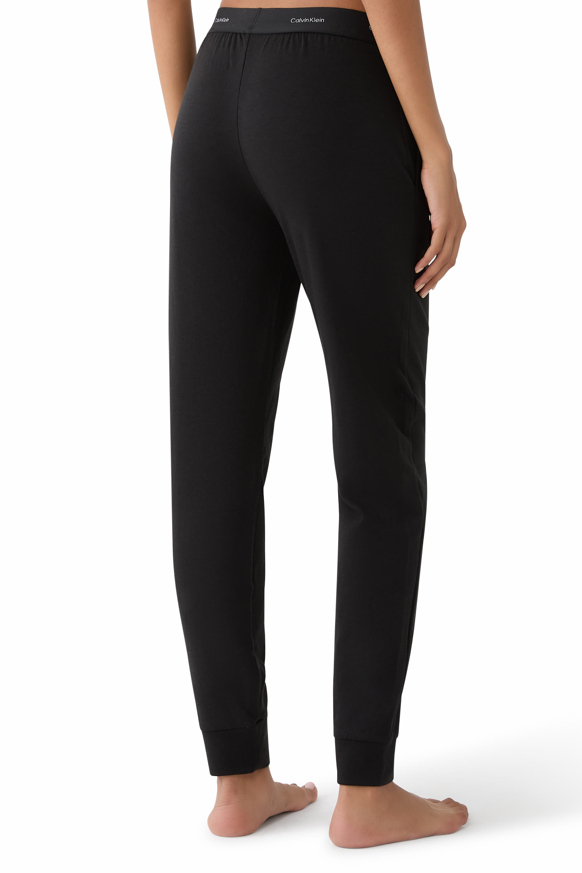 بنطال رياضي للبيت بشعار الماركة قطن تيري