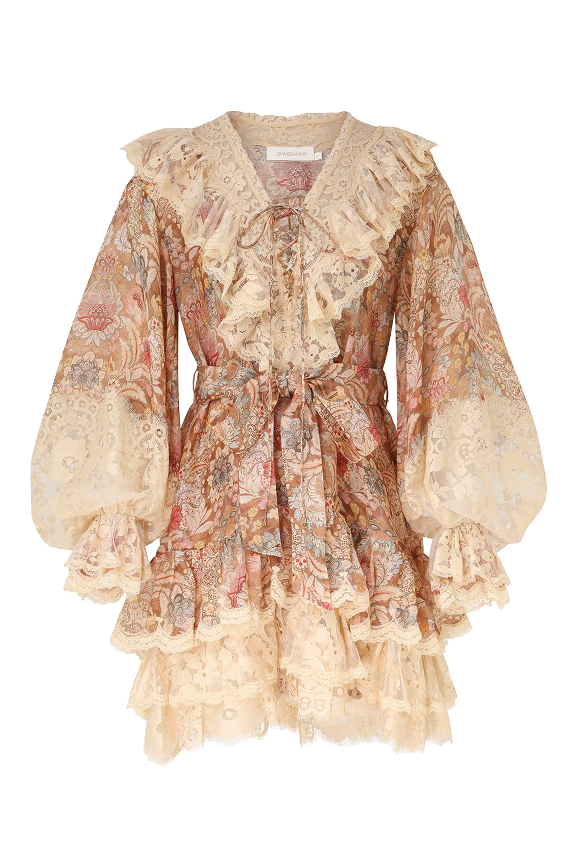 فستان ريبالين قصير بأربطة