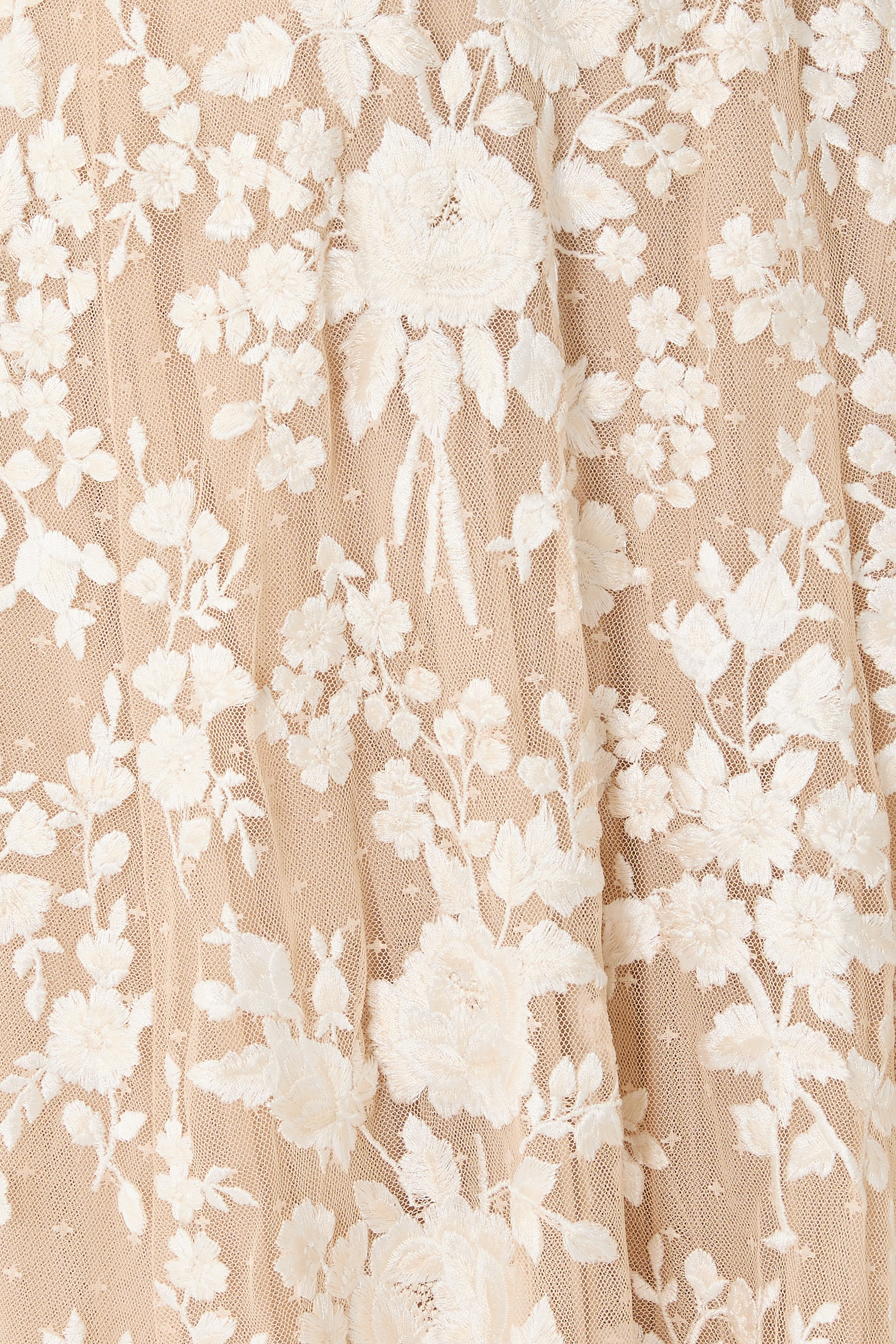 فستان سهرة روزا بطول الكاحل وياقة عميقة