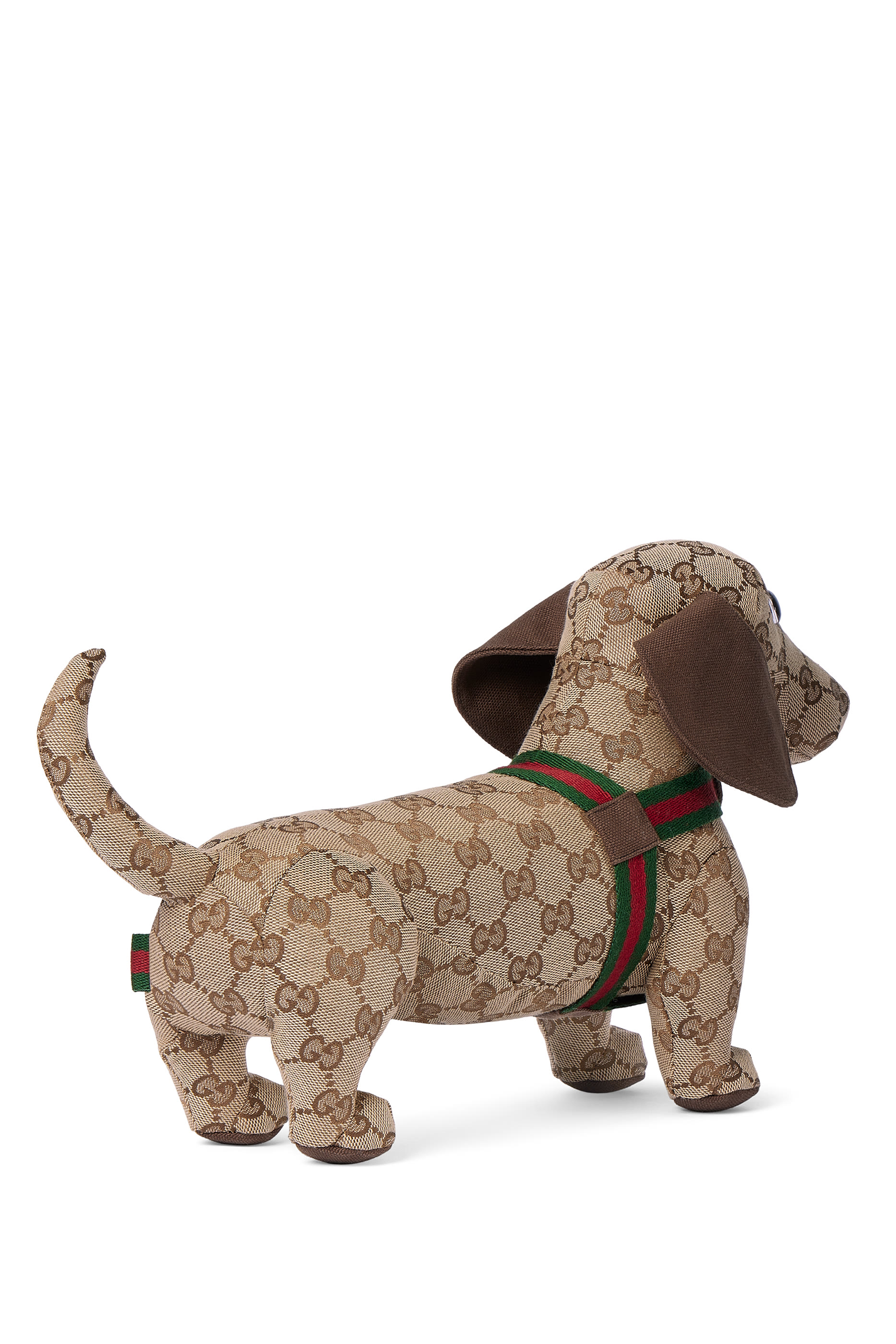 لعبة محشوة بتصميم كلب بنقشات حرفي شعار الماركة للأطفال