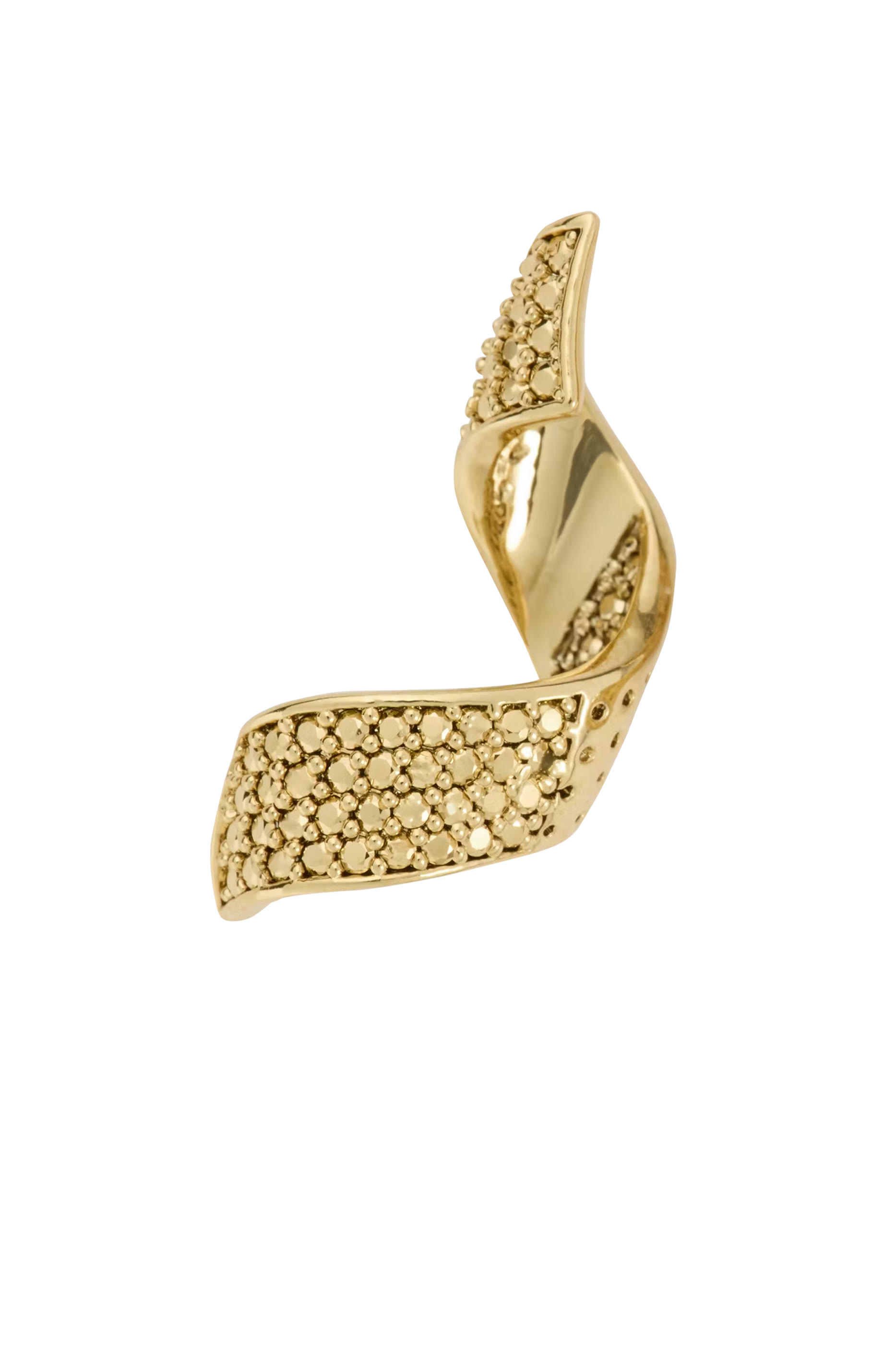 أقراط متدلية بتصميم ملفوف