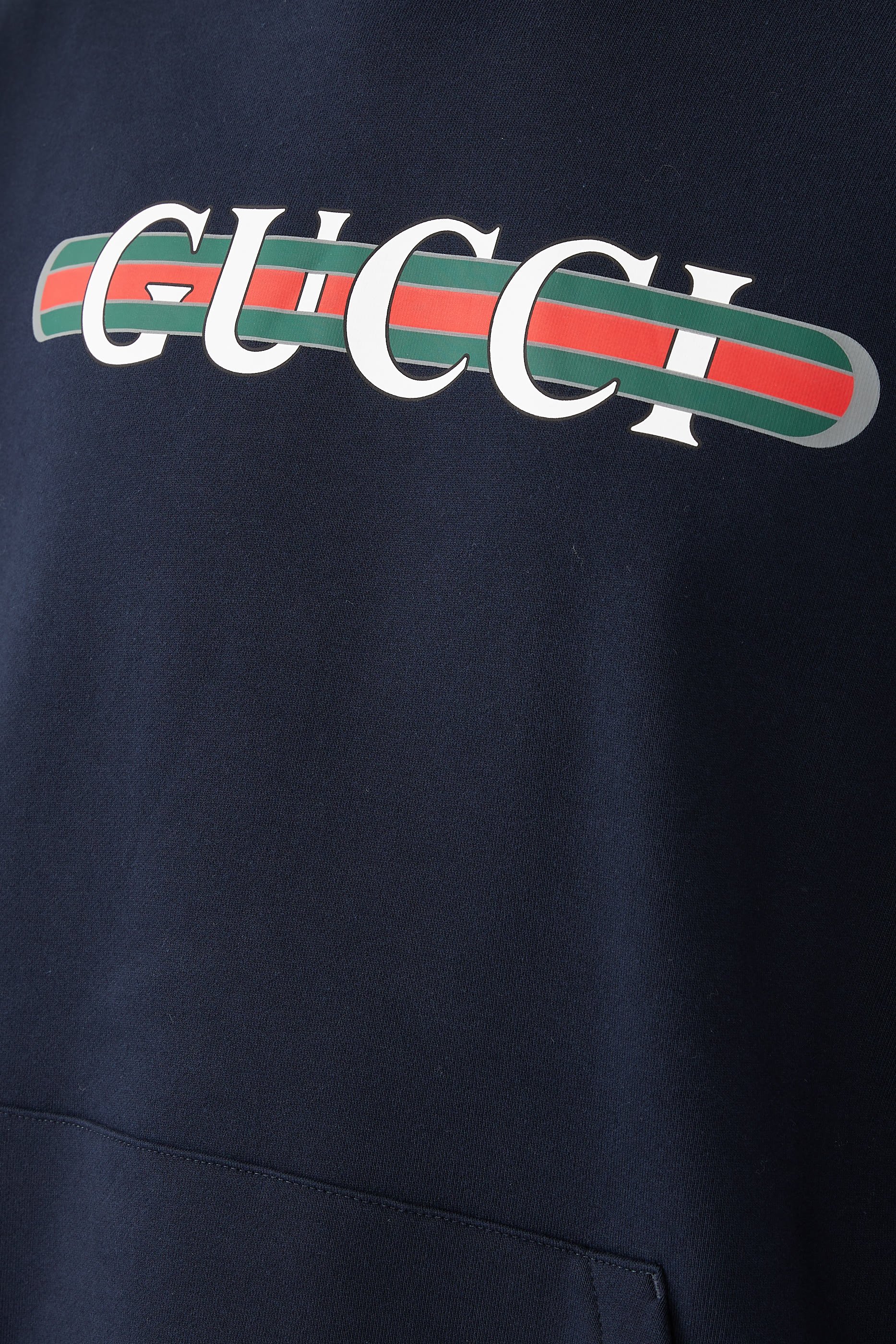 سويت شيرت بغطاء رأس وشعار الماركة قطن جيرسيه