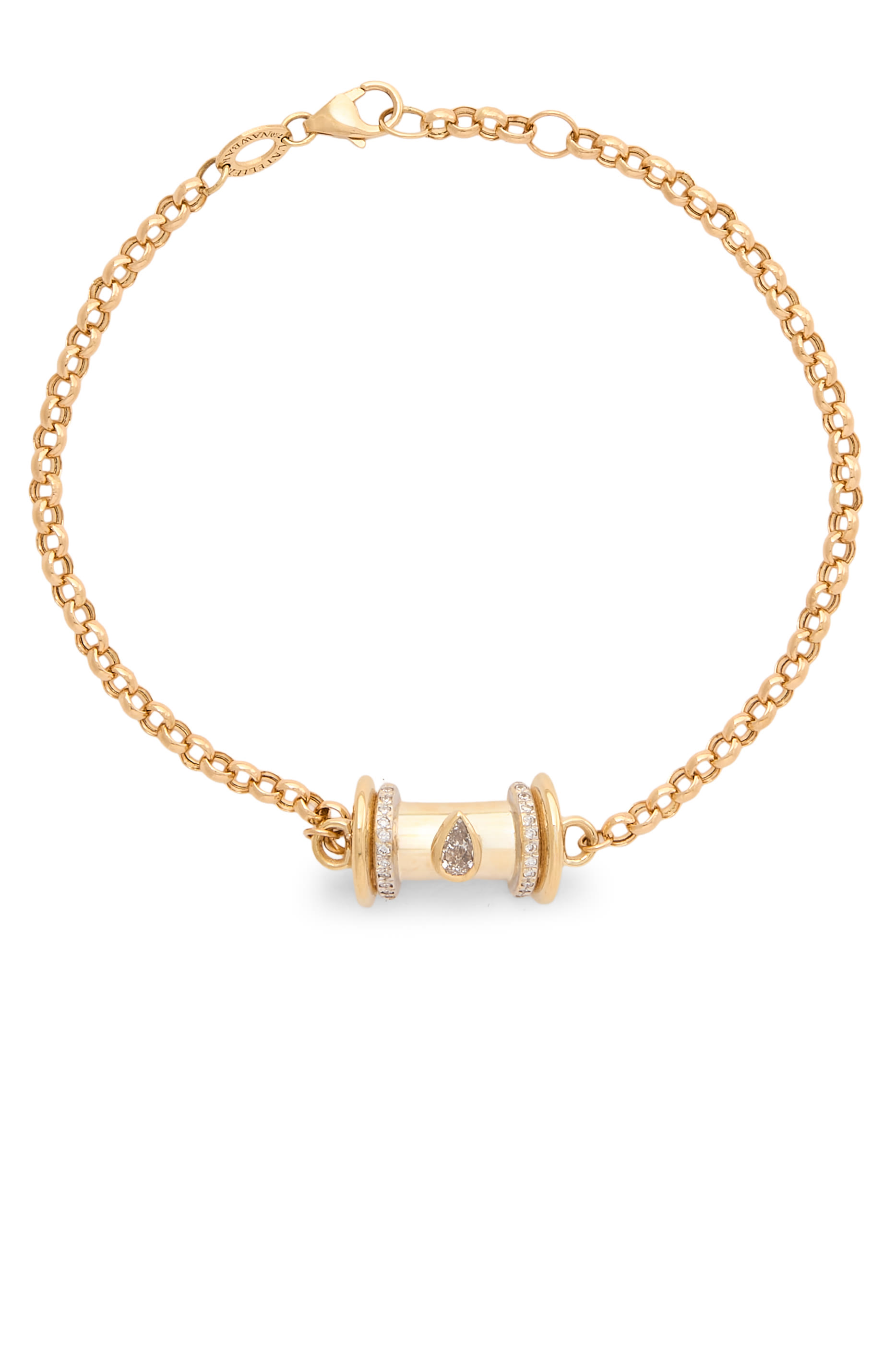 Warrior Princess Diamond Drop Bracelet, 18K Yellow Gold & Diamonds