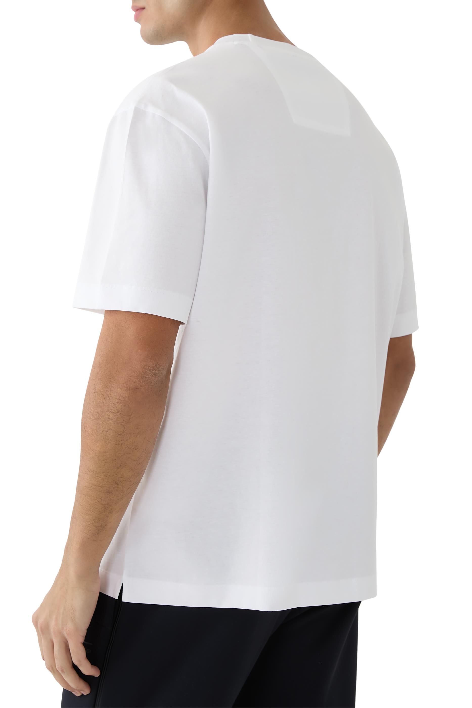 تيشيرت بشعار حرفي الماركة قطن ممرسر