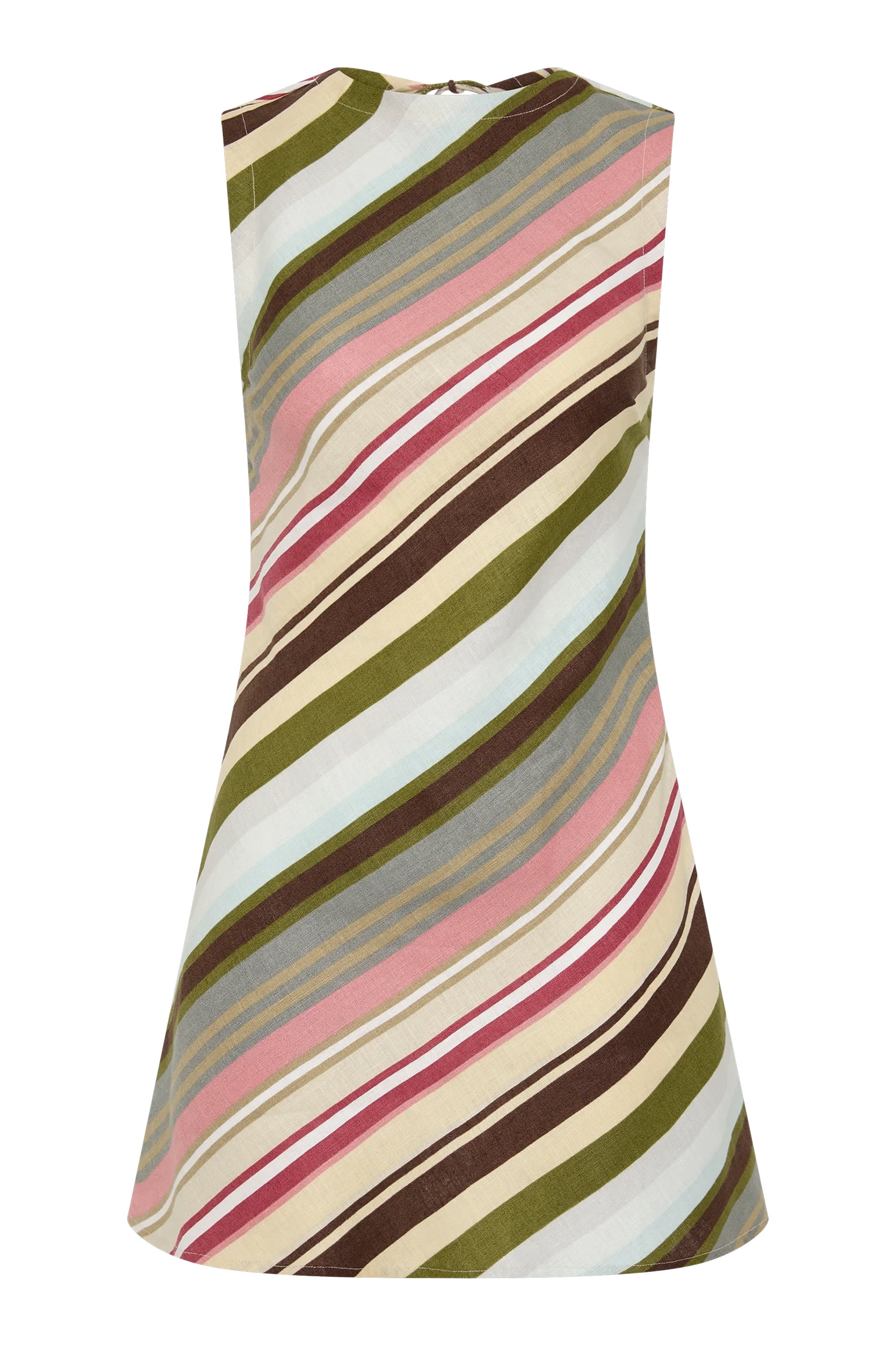 فستان جوليا مخطط قصير بظهر مكشوف 