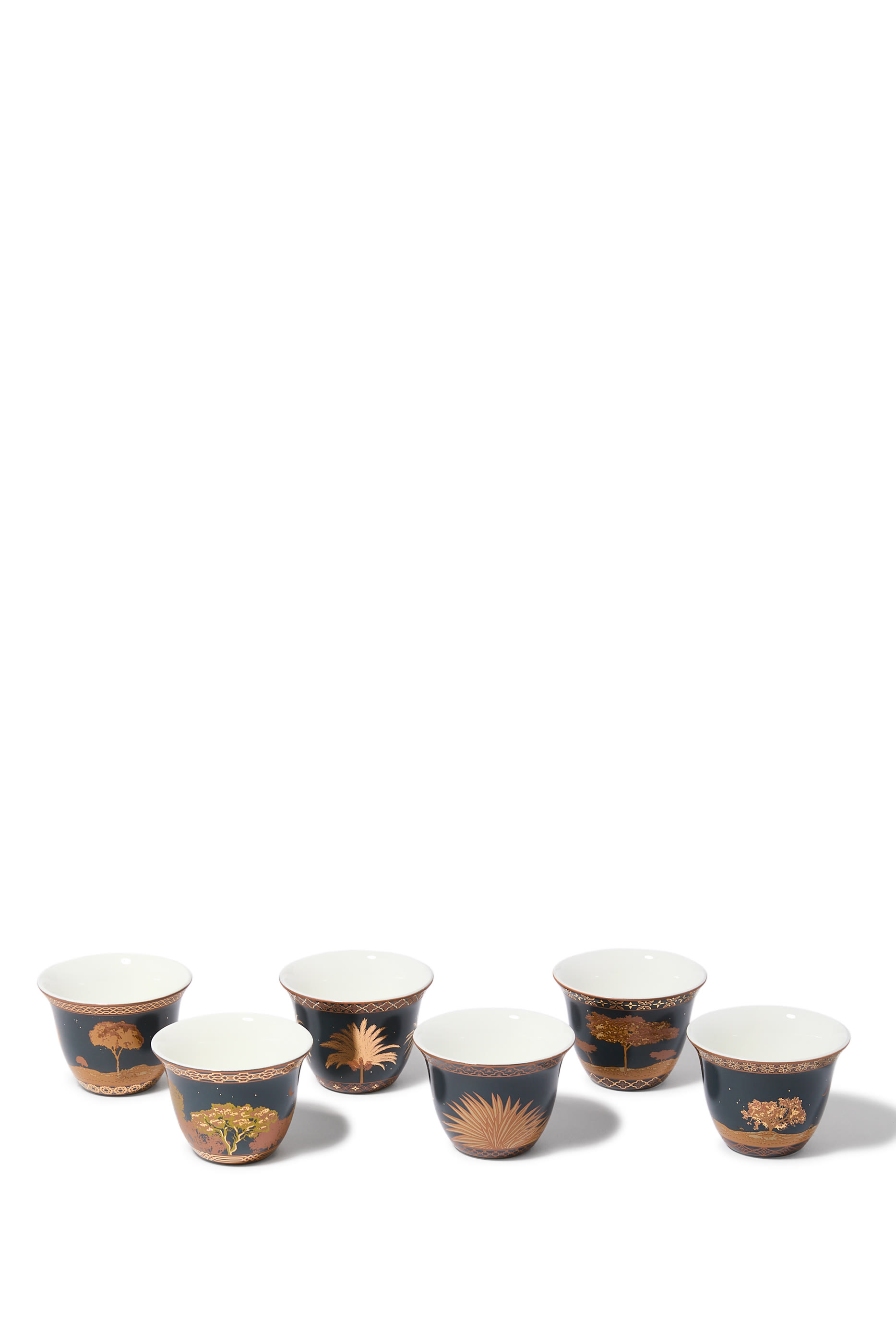 طقم فناجين وصحون قهوة بلو موون