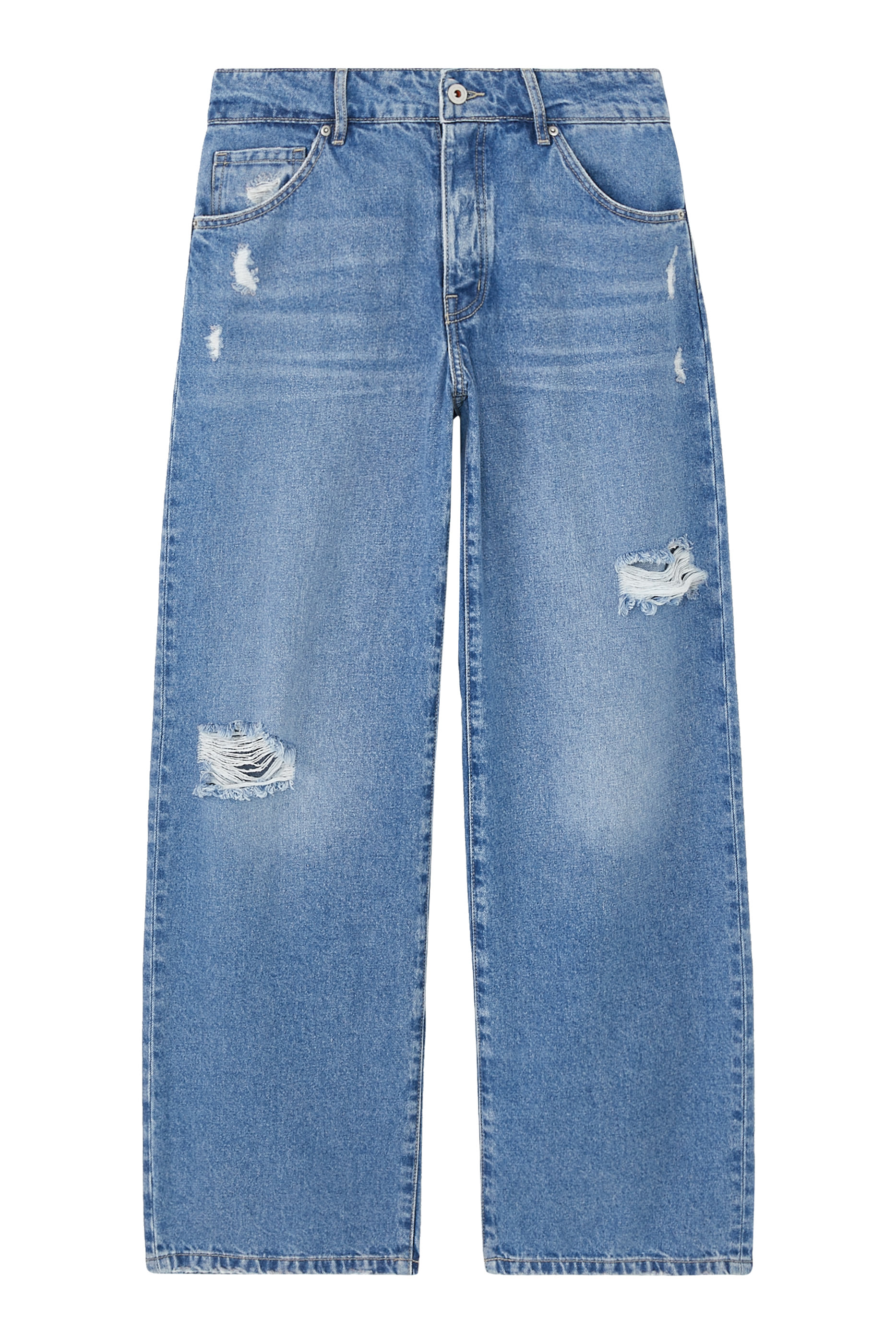 بنطال جينز أفريل بخصر منخفض وقصة واسعة