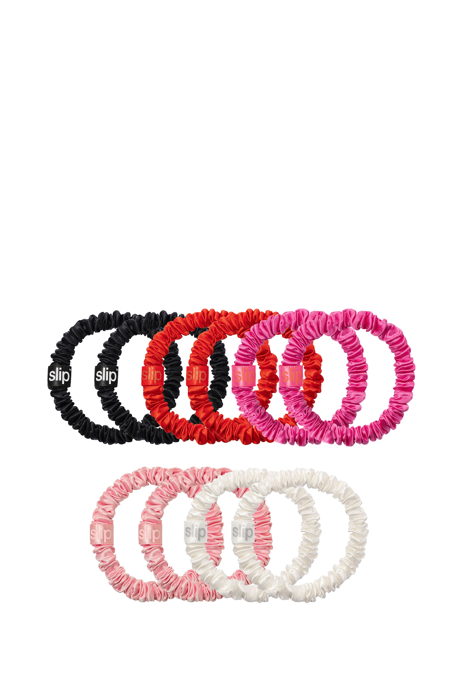 طقم ربطات شعر مختلطة جين بون بون حرير