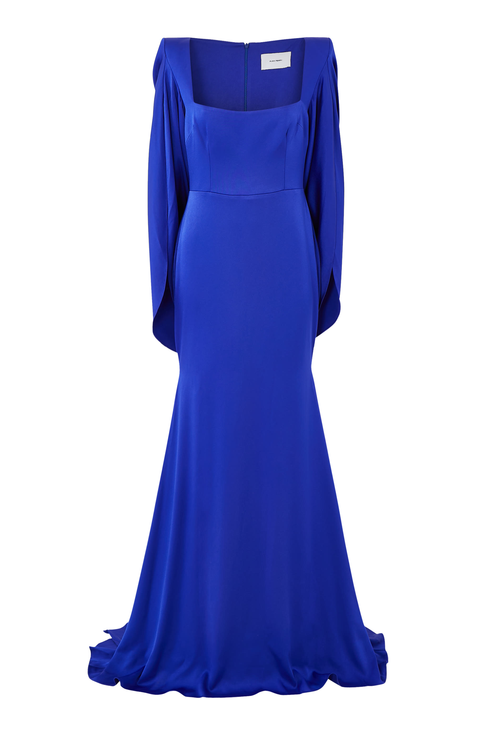 فستان سهرة ستان كريب بكاب