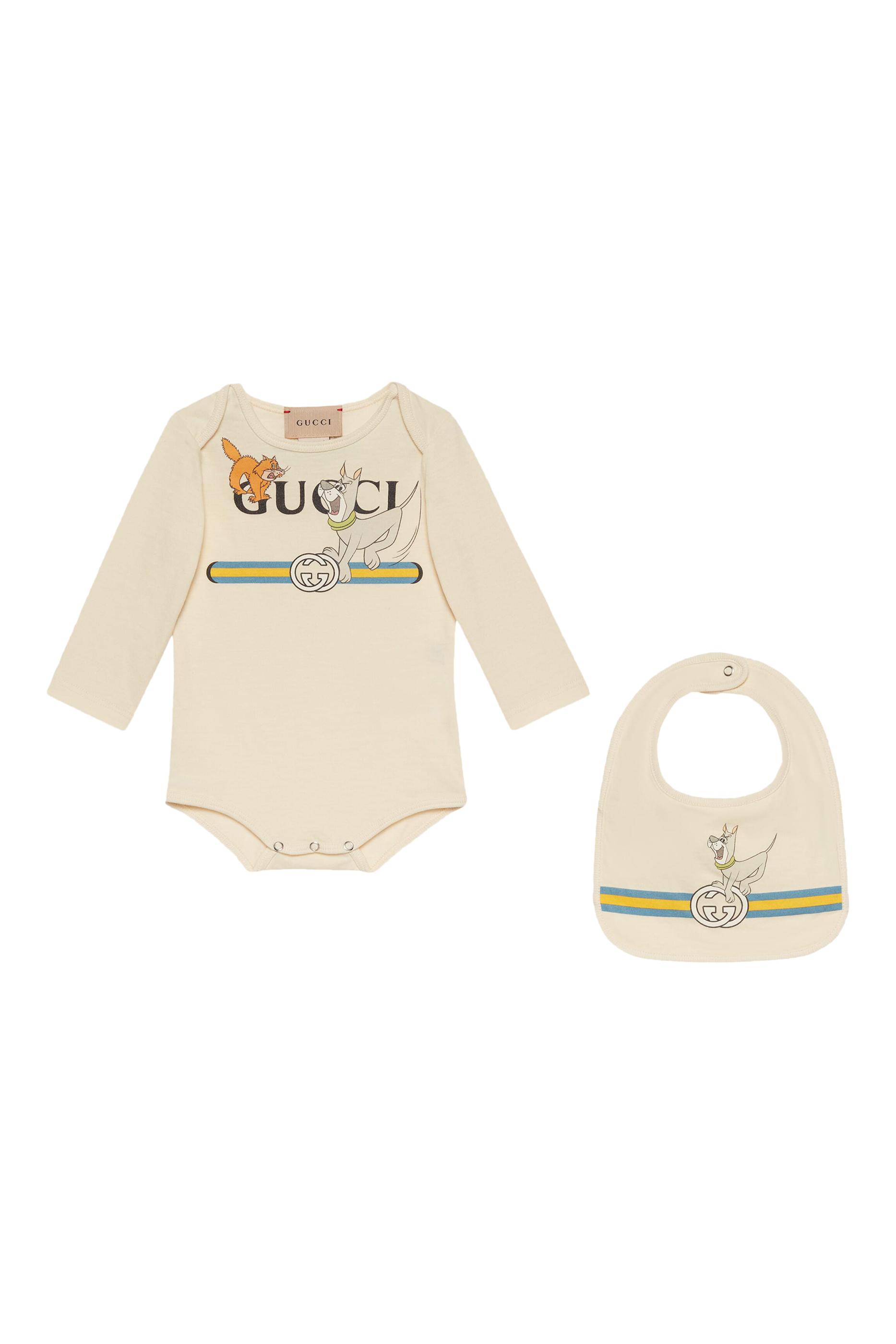 طقم هدايا للأطفال من ثلاث قطع بطبعة جيتسونز قطن جيرسيه