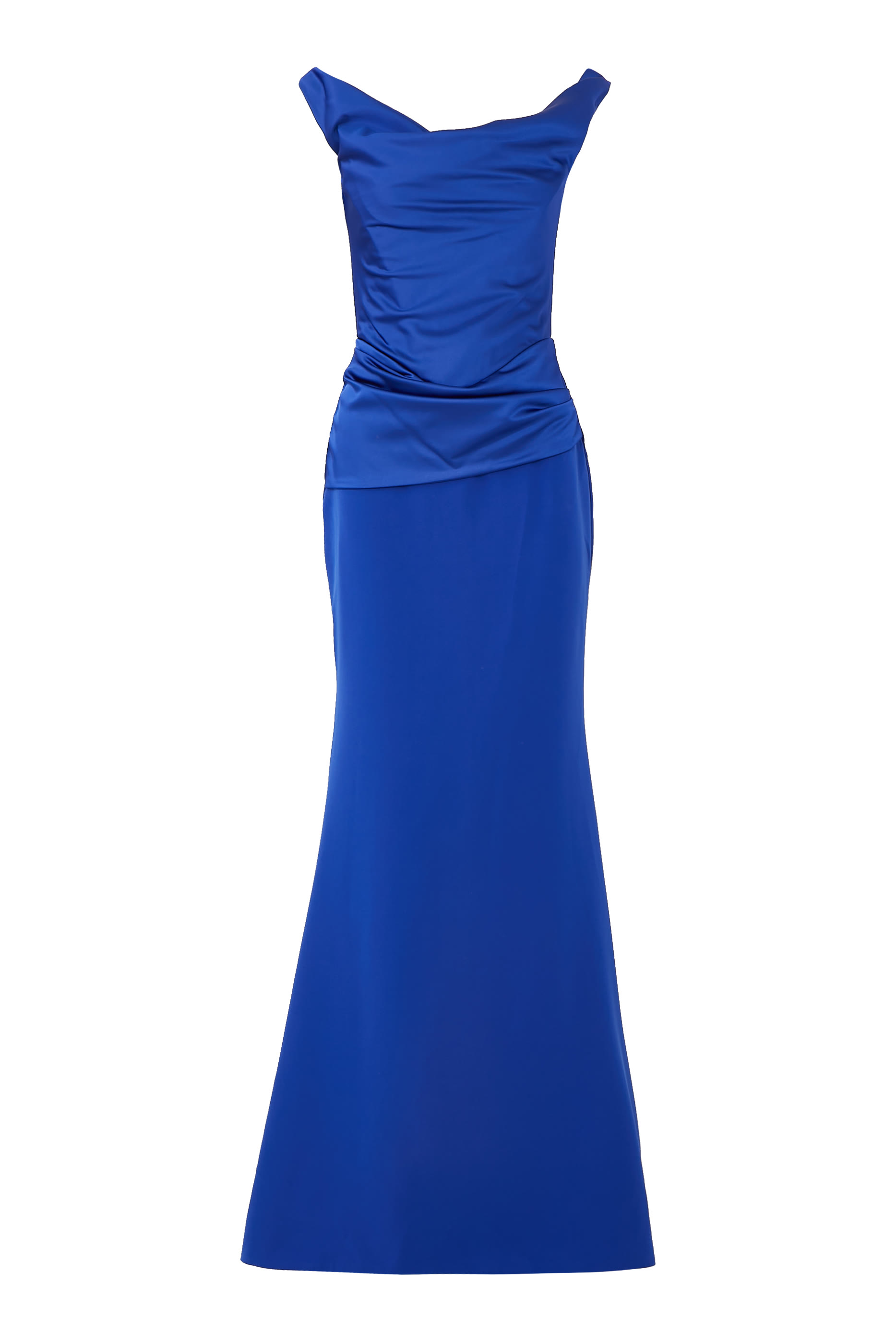 فستان سهرة بأكتاف متساقطة