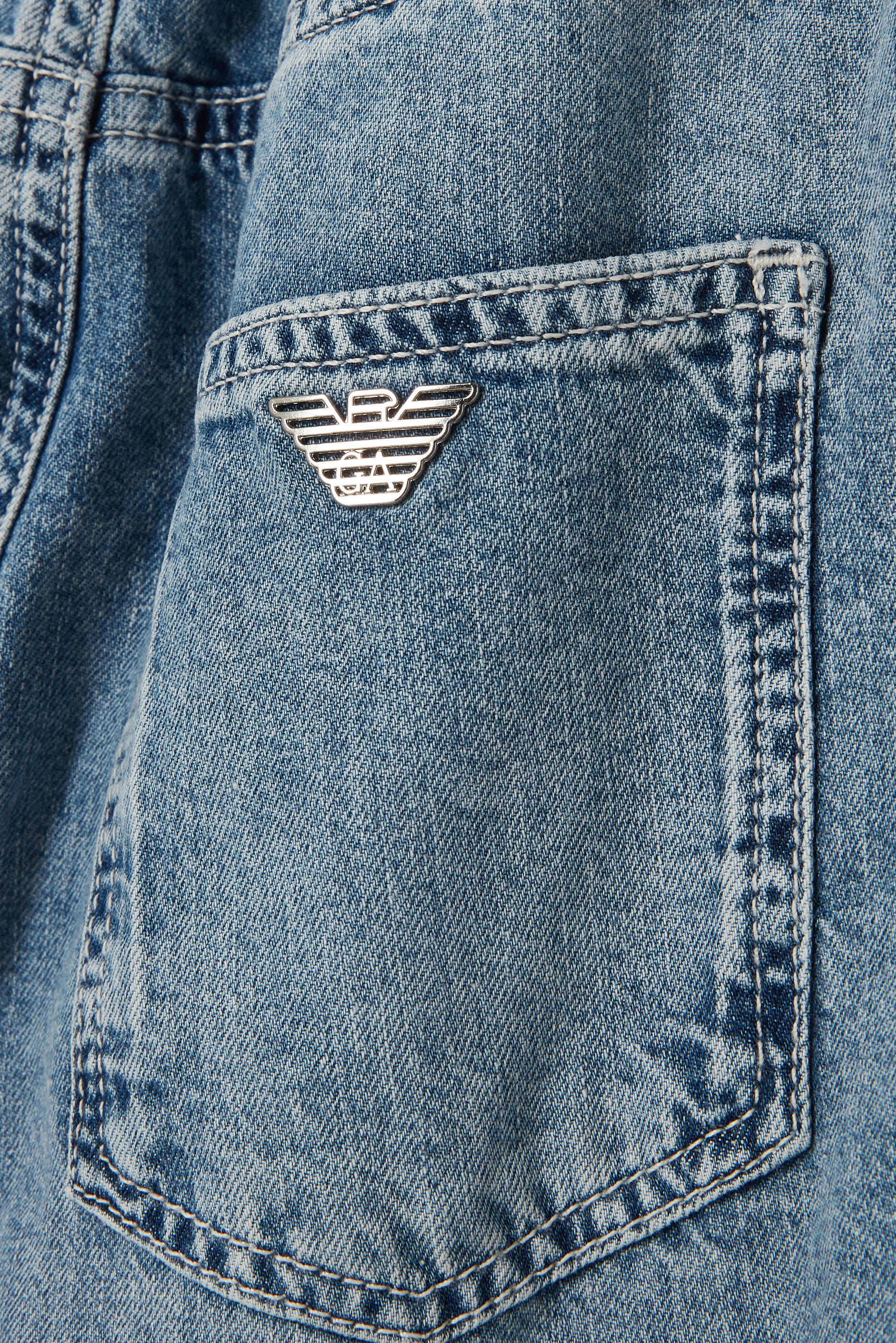 بنطال دنيم بخصر مطاطي للأطفال