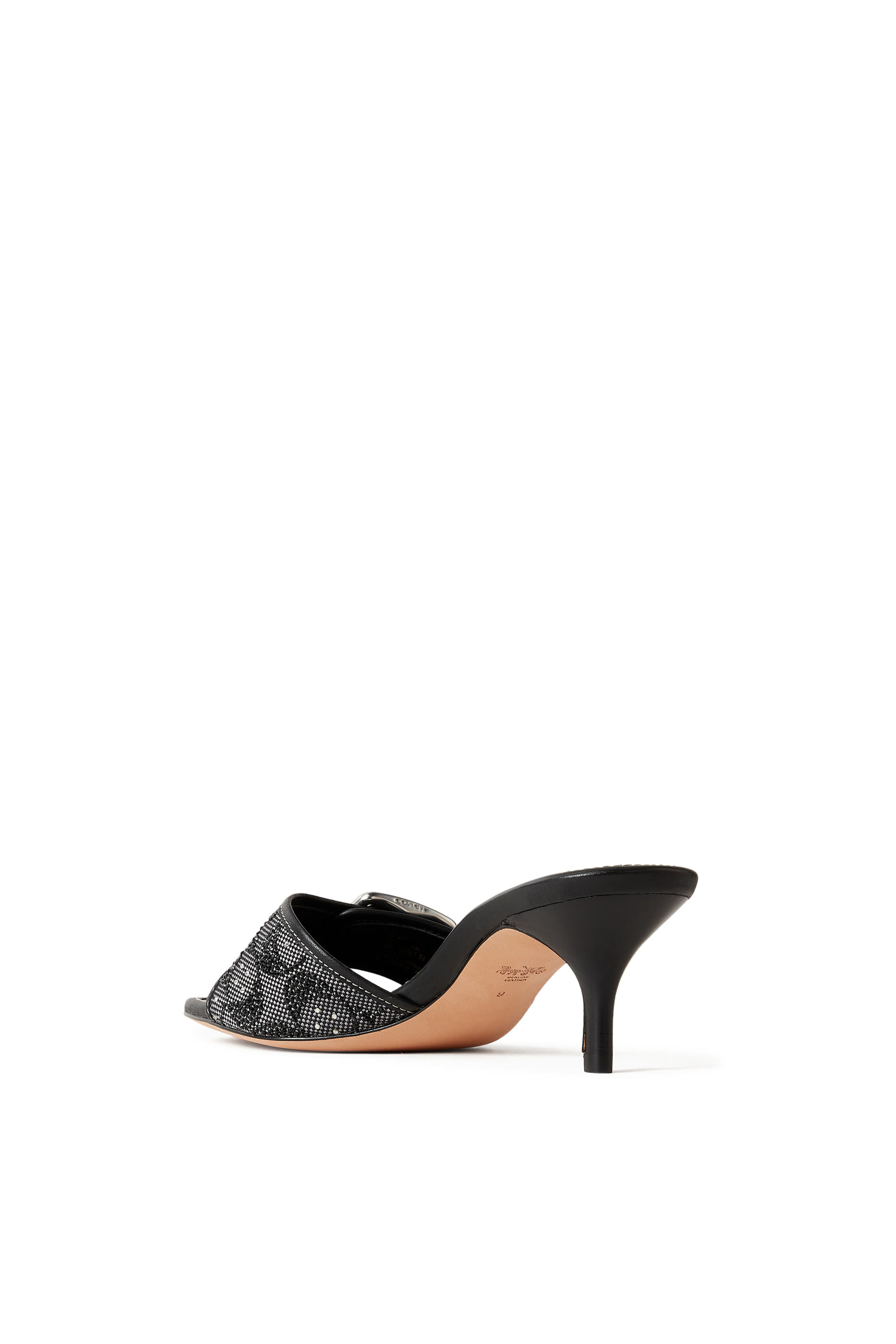 صندل مارغوت 55 جاكار مزين بشعار الماركة وكريستال