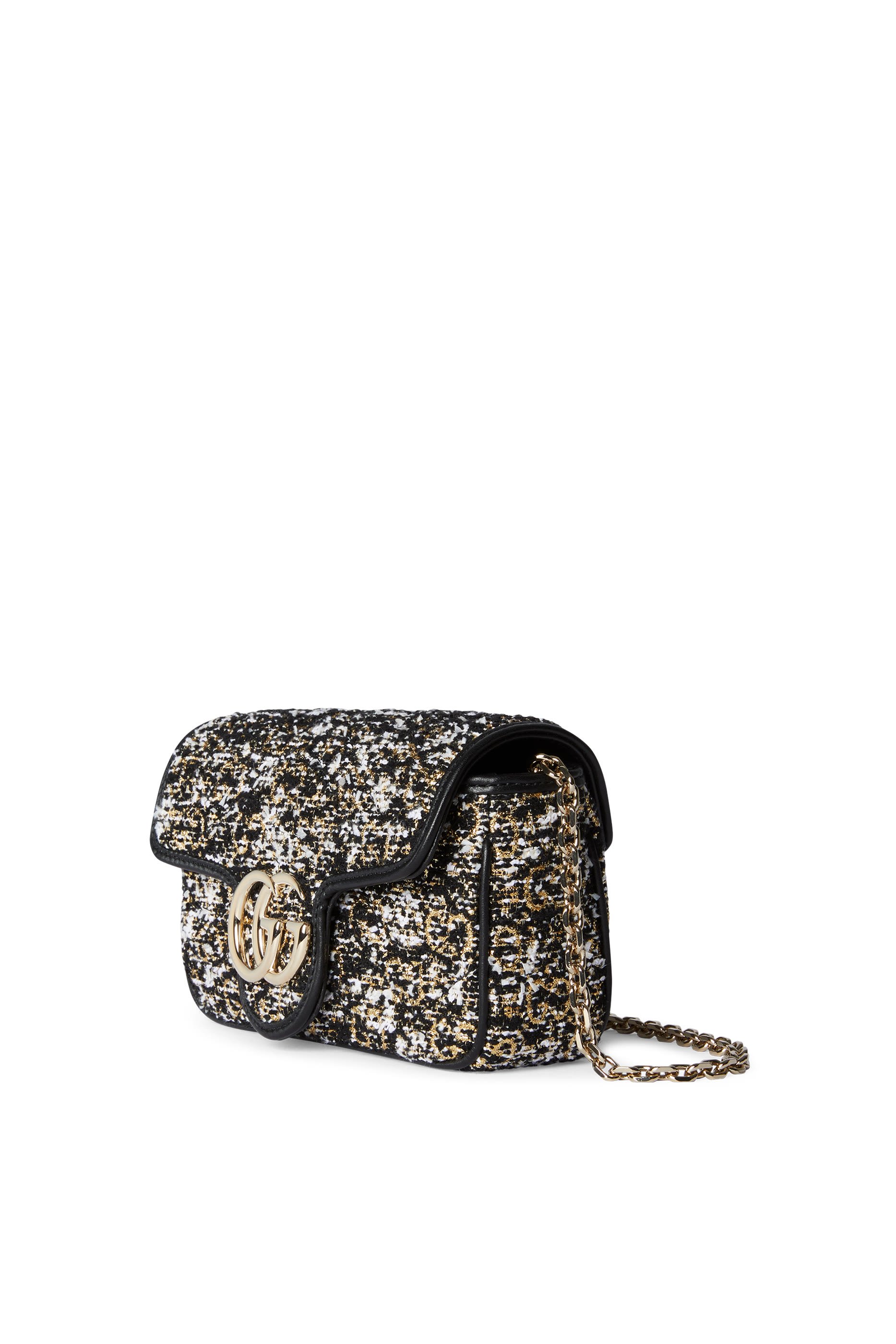 حقيبة كتف مارمونت صغيرة بنقشة حرفي شعار الماركة