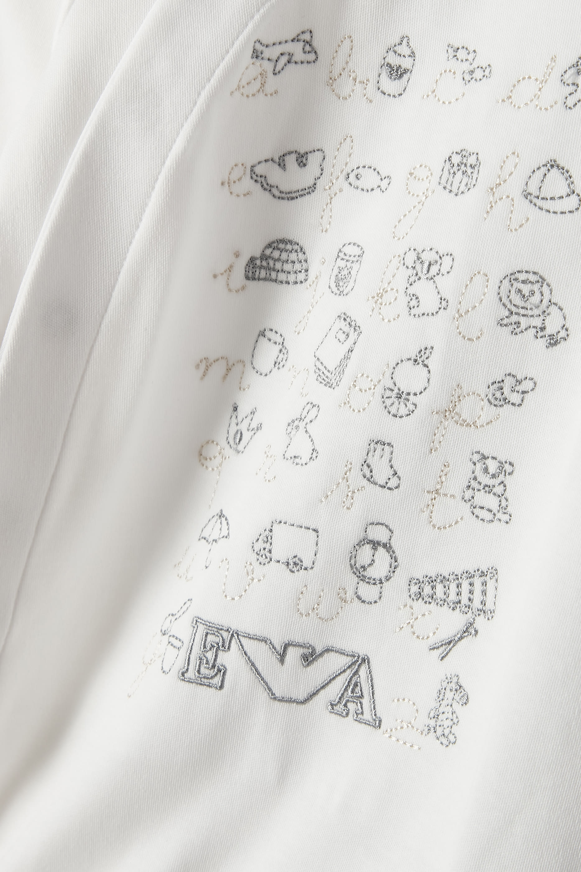 جمبسوت قطن بتطريز شعار الماركة للأطفال