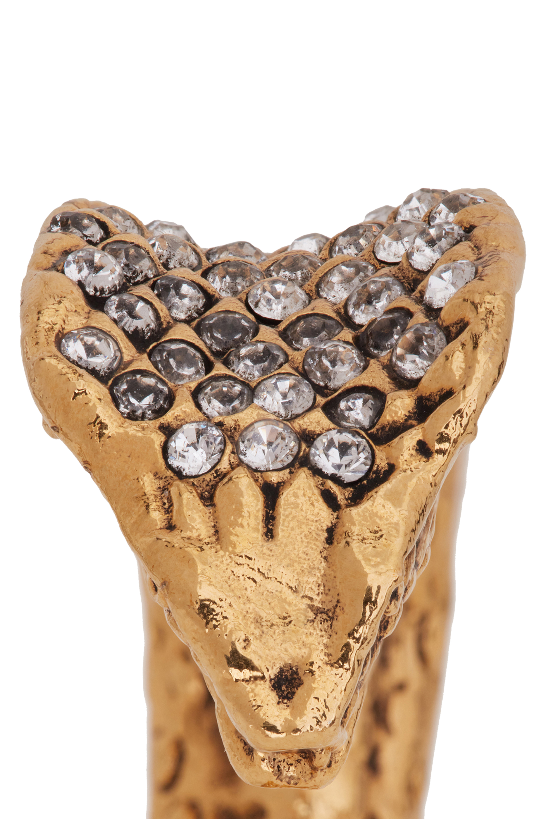 خاتم بتصميم كوبرا مرصع بأحجار الراين