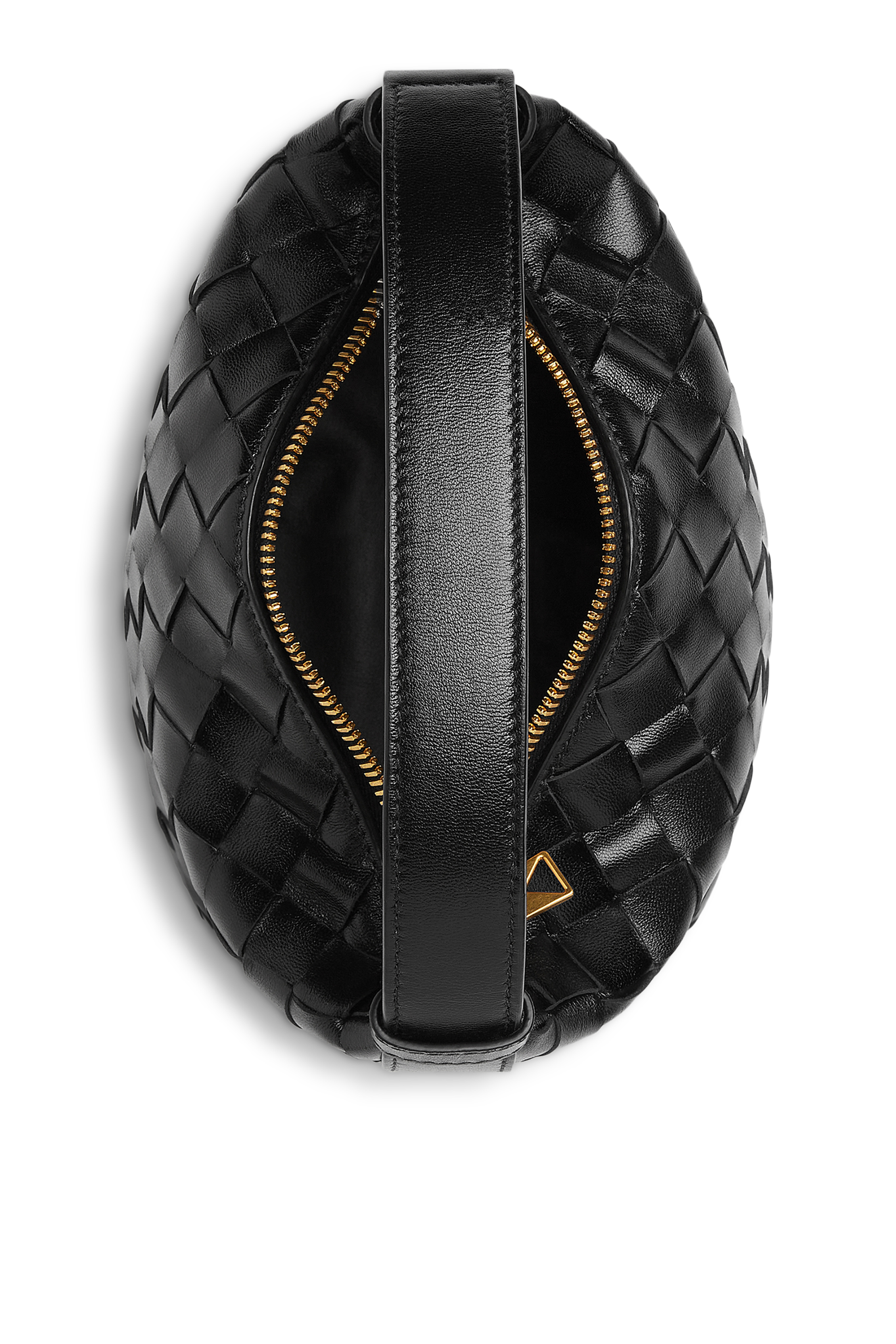 حقيبة كتف والاس صغيرة بتصميم مجدول جلد