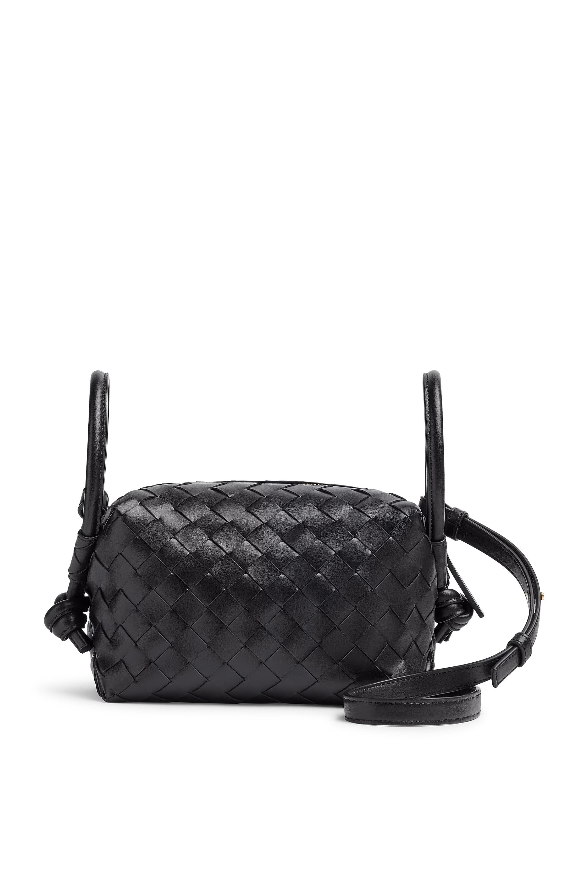 حقيبة كروس لوب صغيرة جلد مجدول