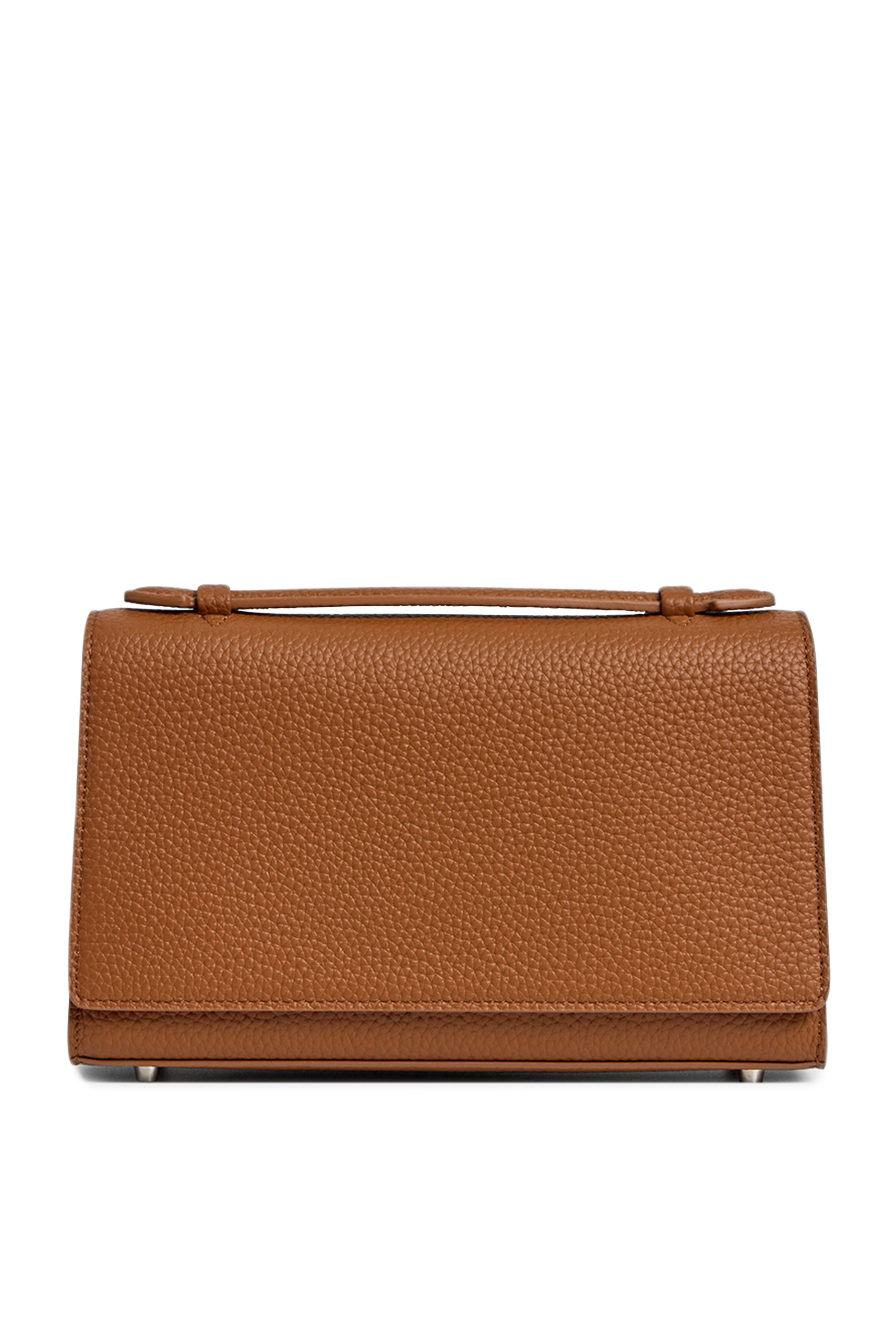 حقيبة يد جلد بارز الملمس