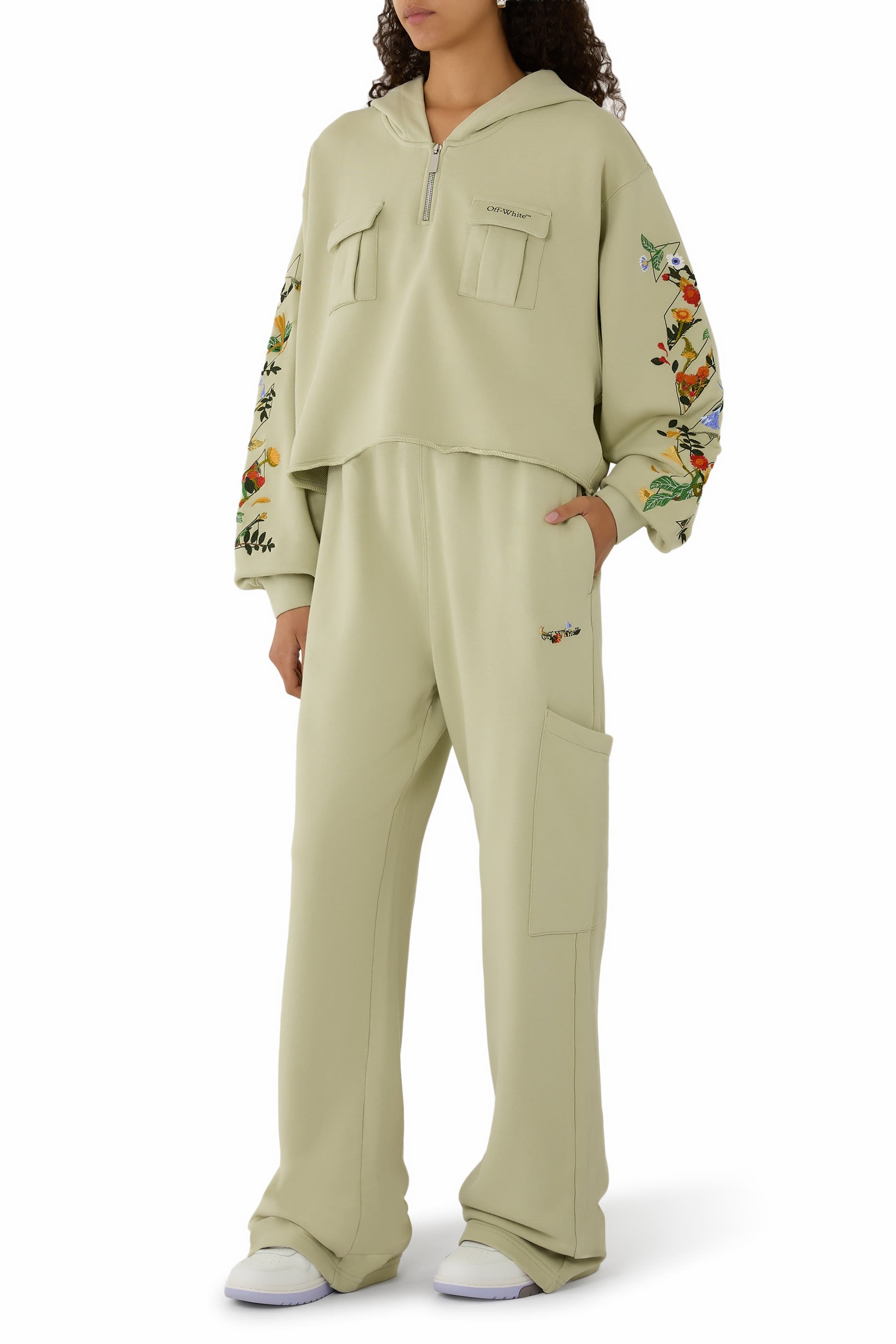 Bookish Flowers Cropped Hoodie