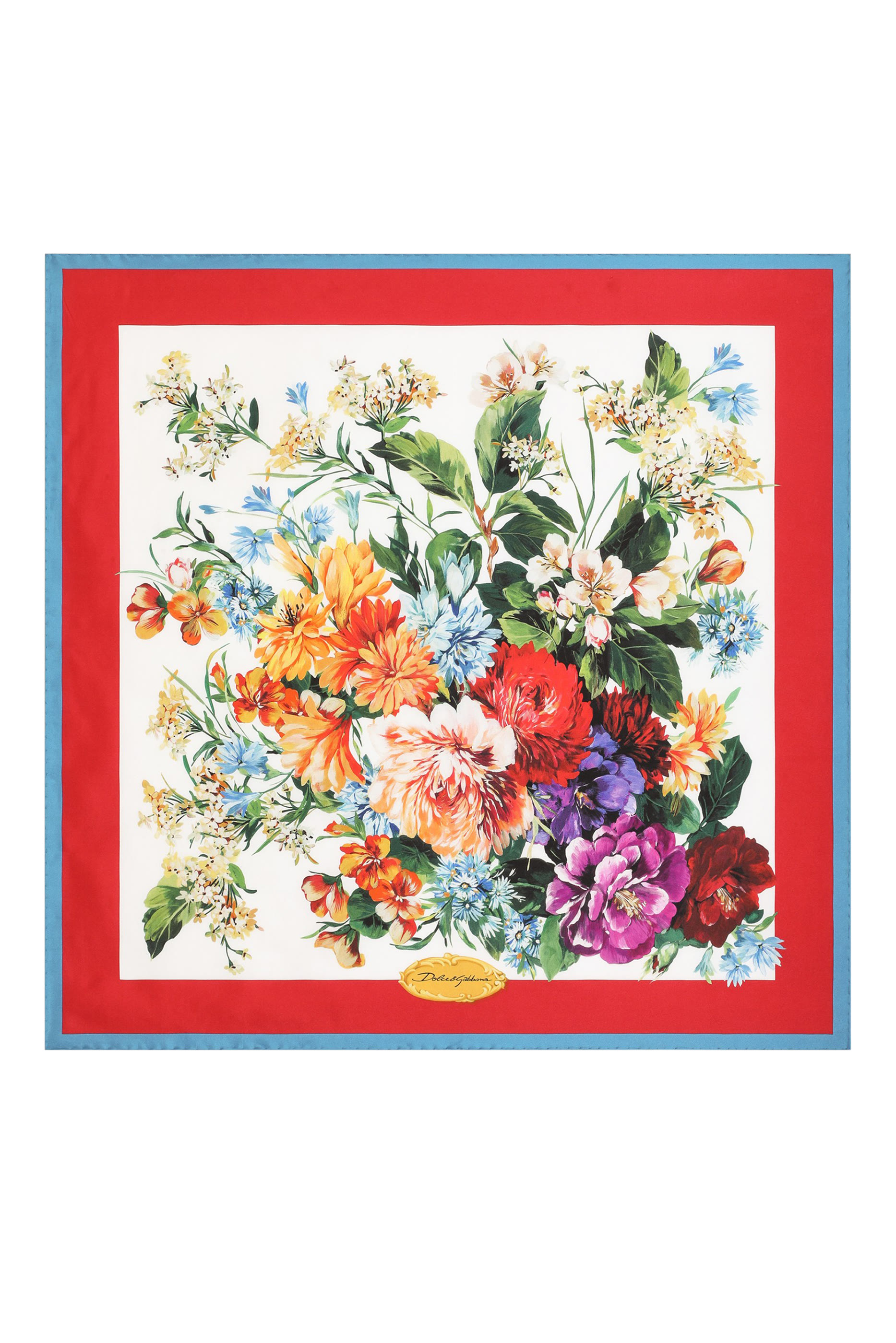 وشاح فولار بطبعة زهور حرير تويل