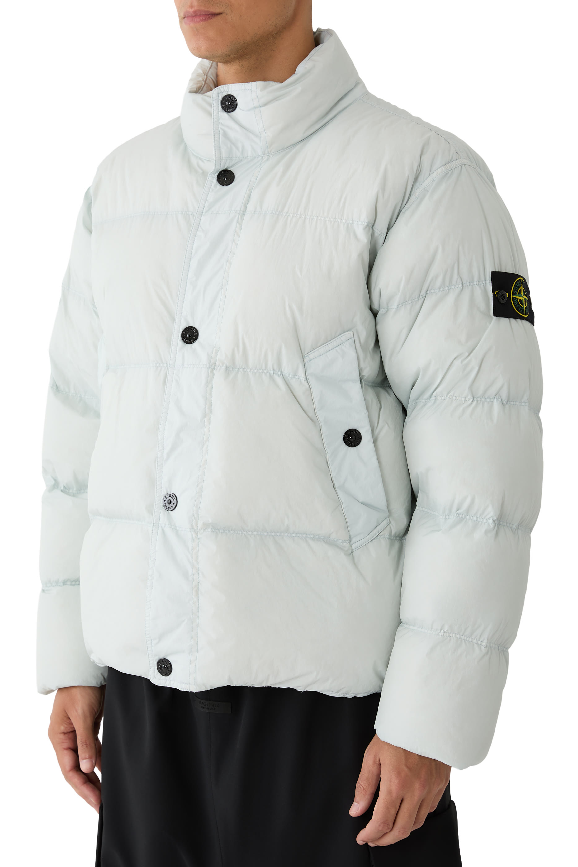 Compass Logo Embroidery Down Jacket