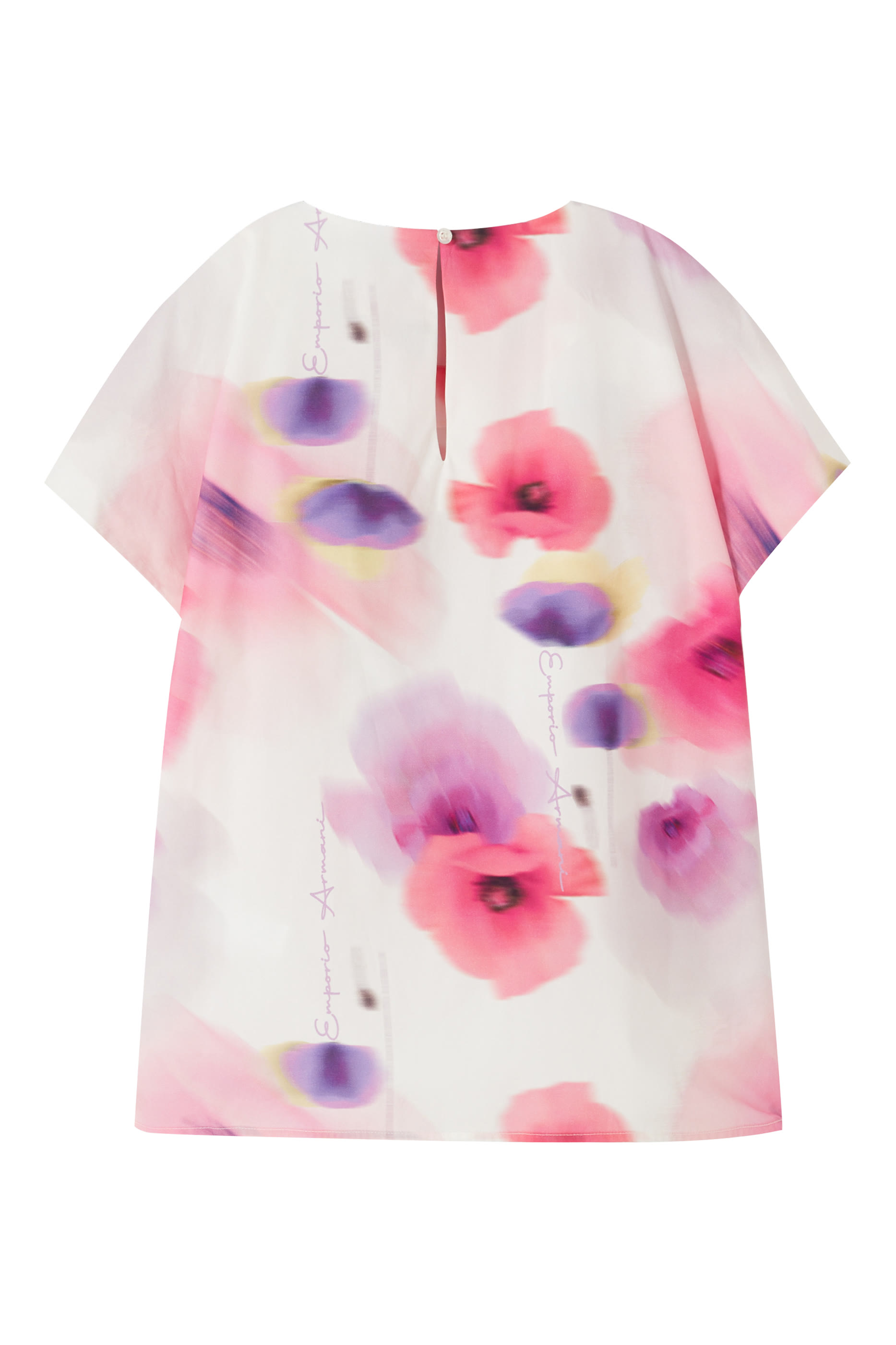 بلوزة بنقشة شعار الماركة قطن للأطفال