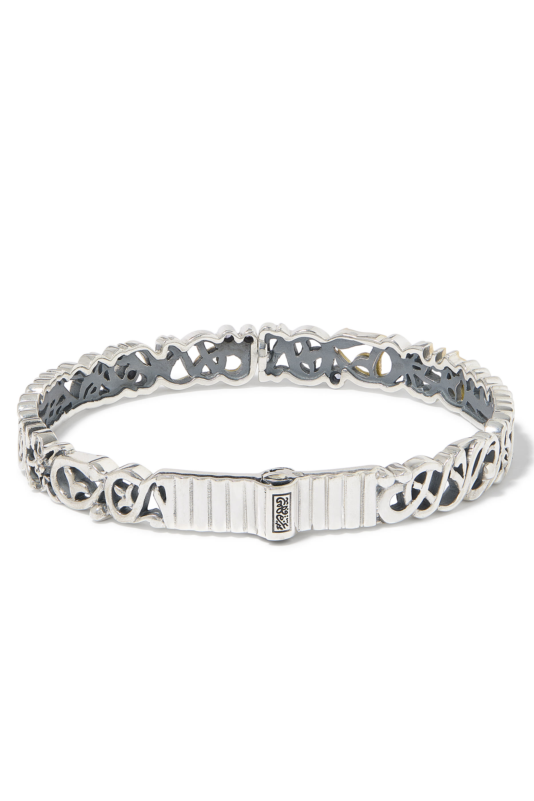 سوار تيلز أوف كاليغرافي مرصع بماس شمبانيا، فضة إسترلينية وذهب عيار 18